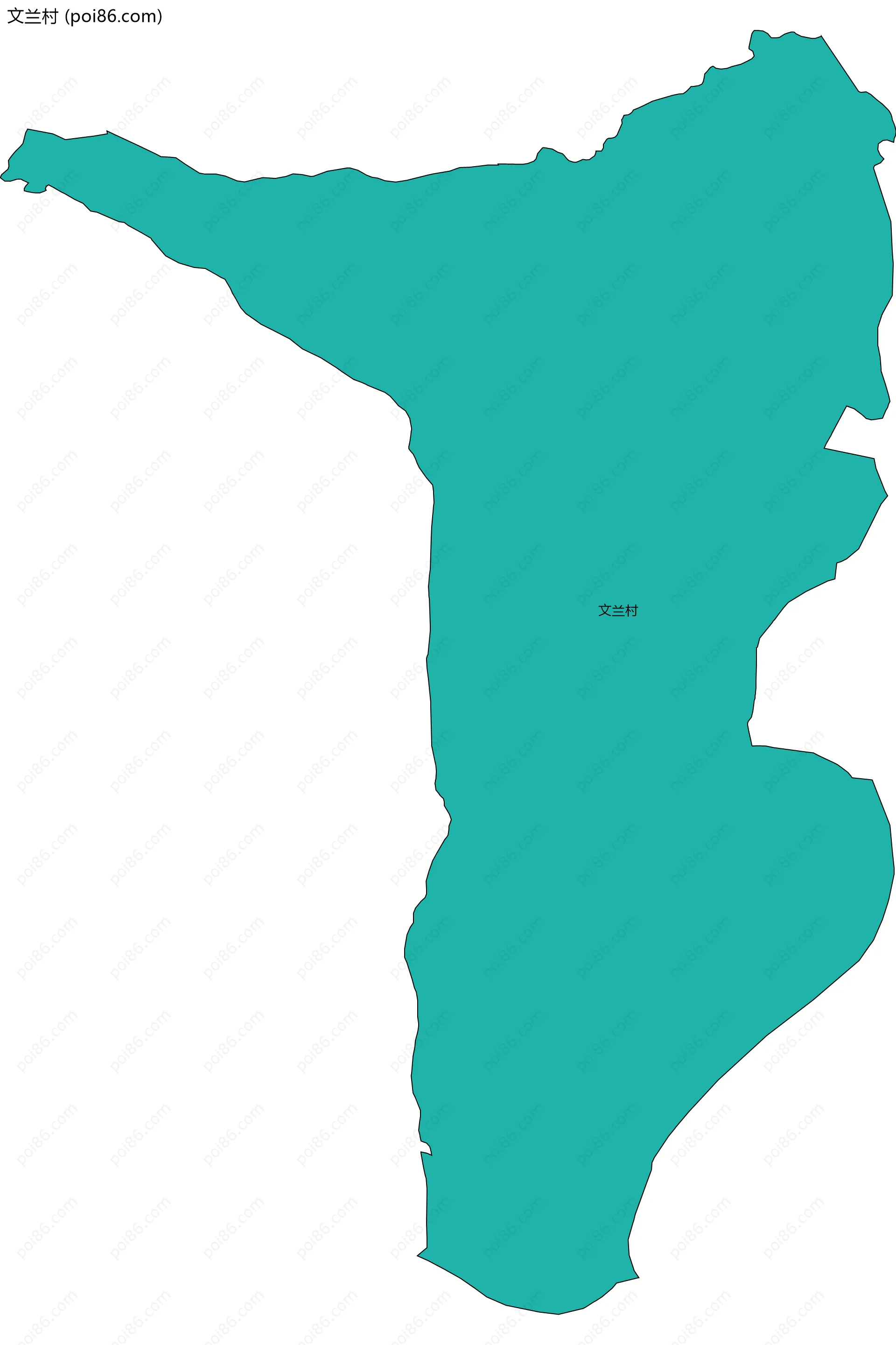 文兰村边界地图
