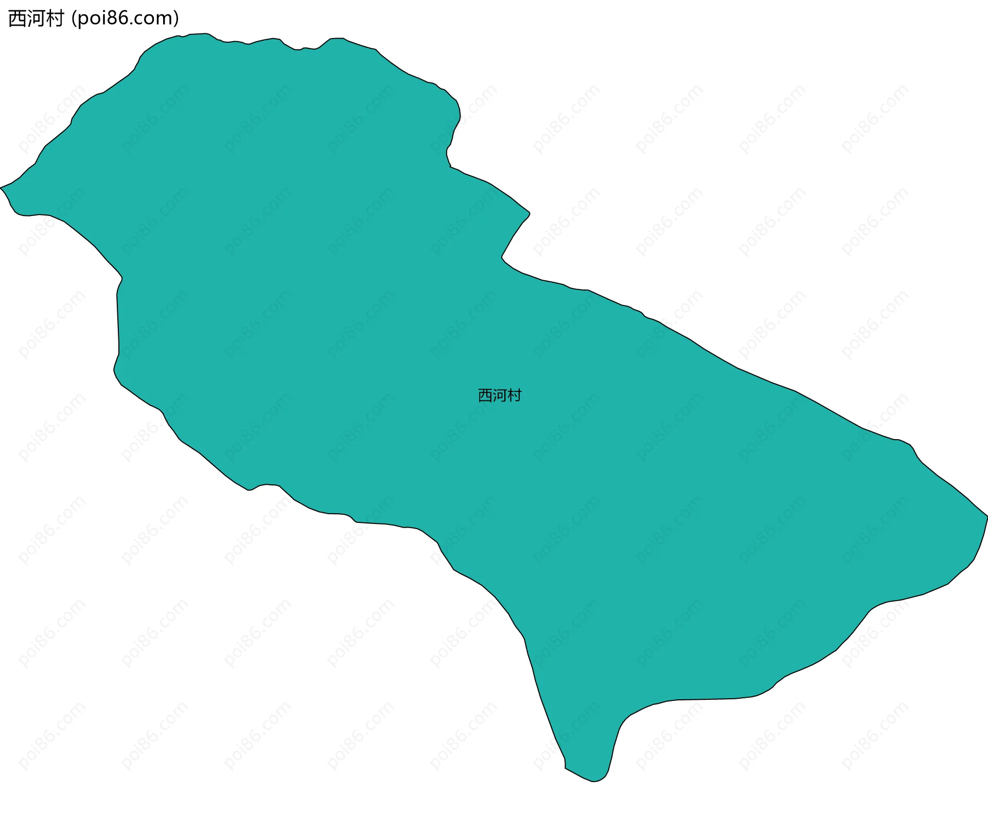 西河村边界地图