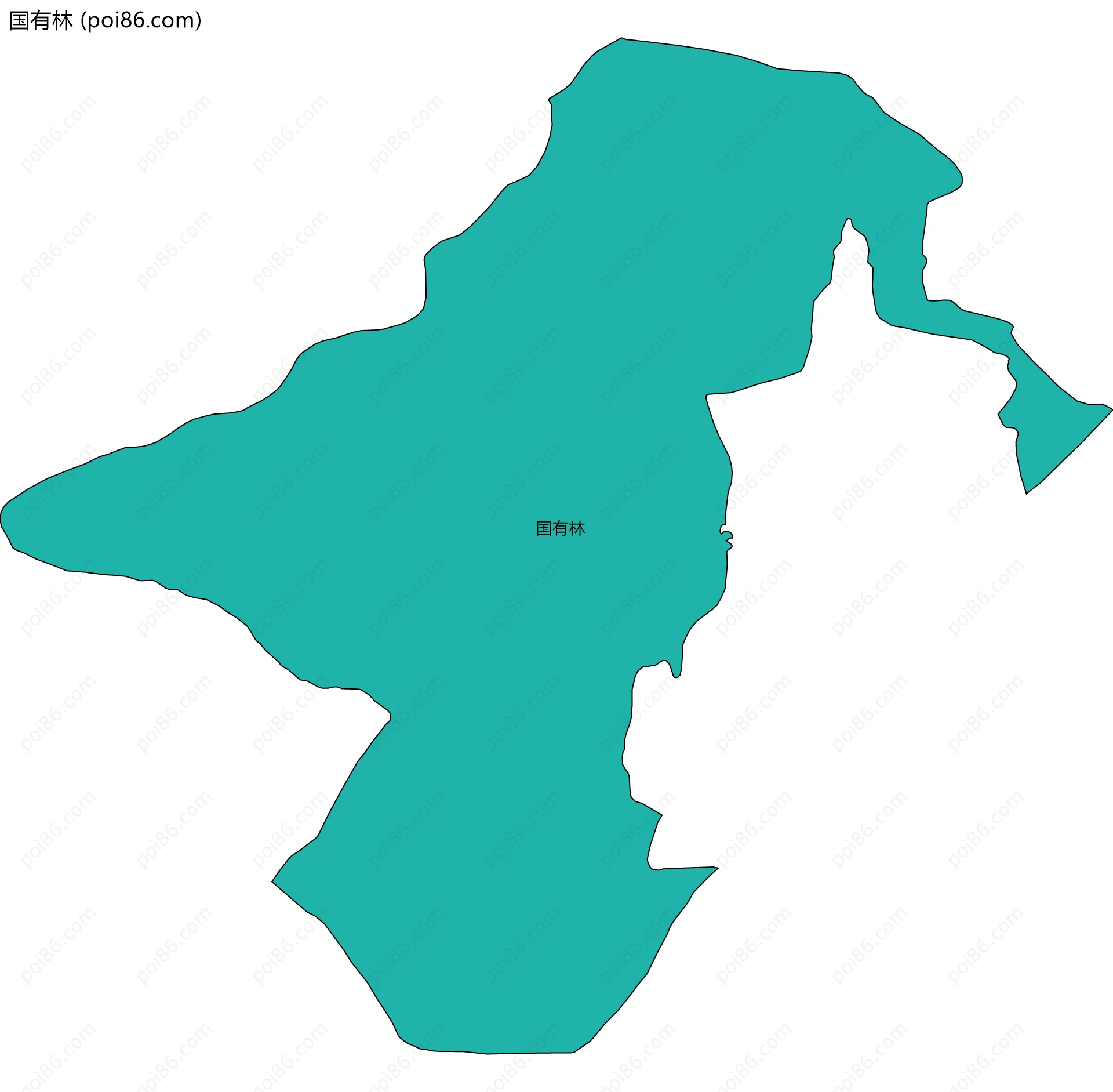 国有林边界地图