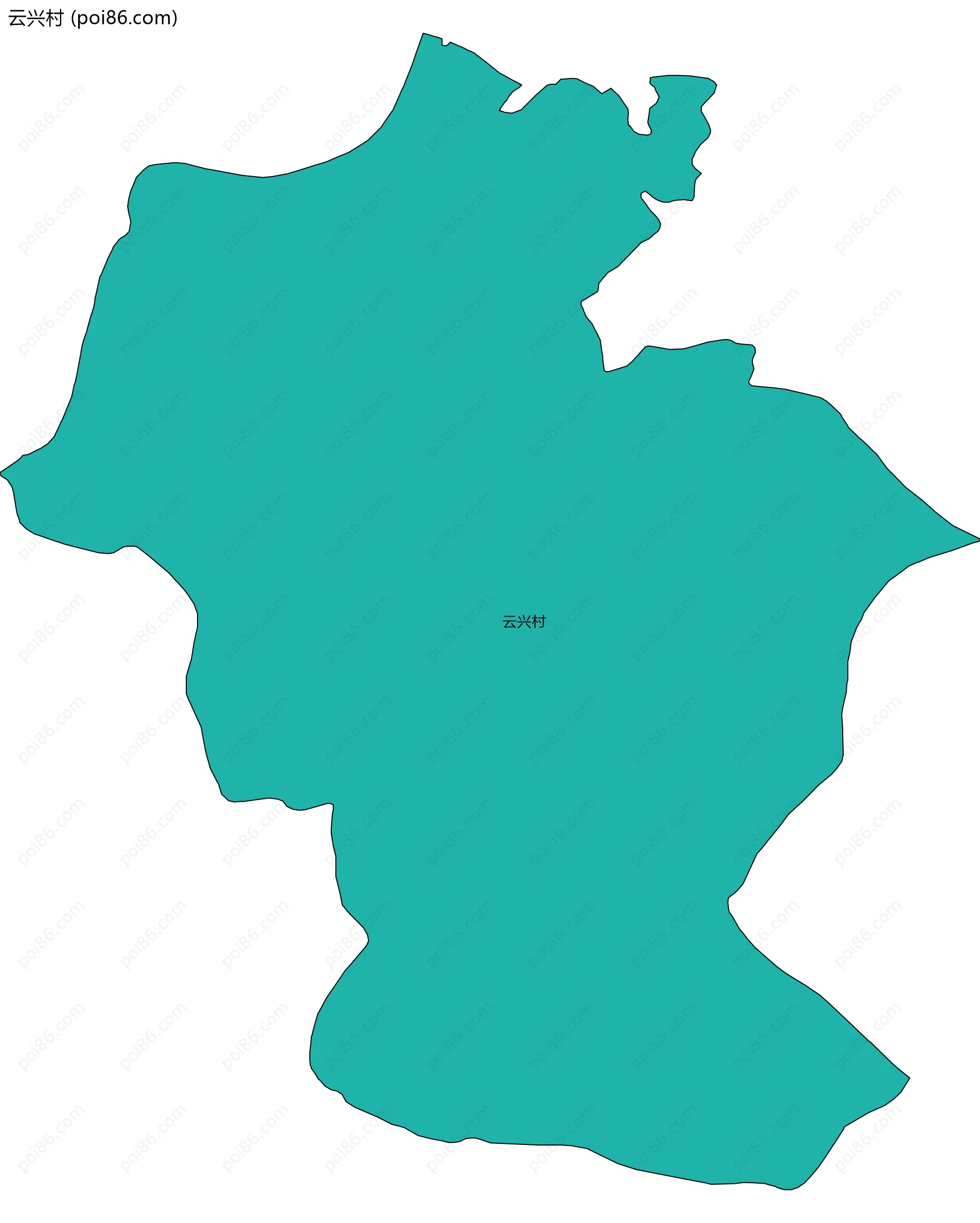 云兴村边界地图