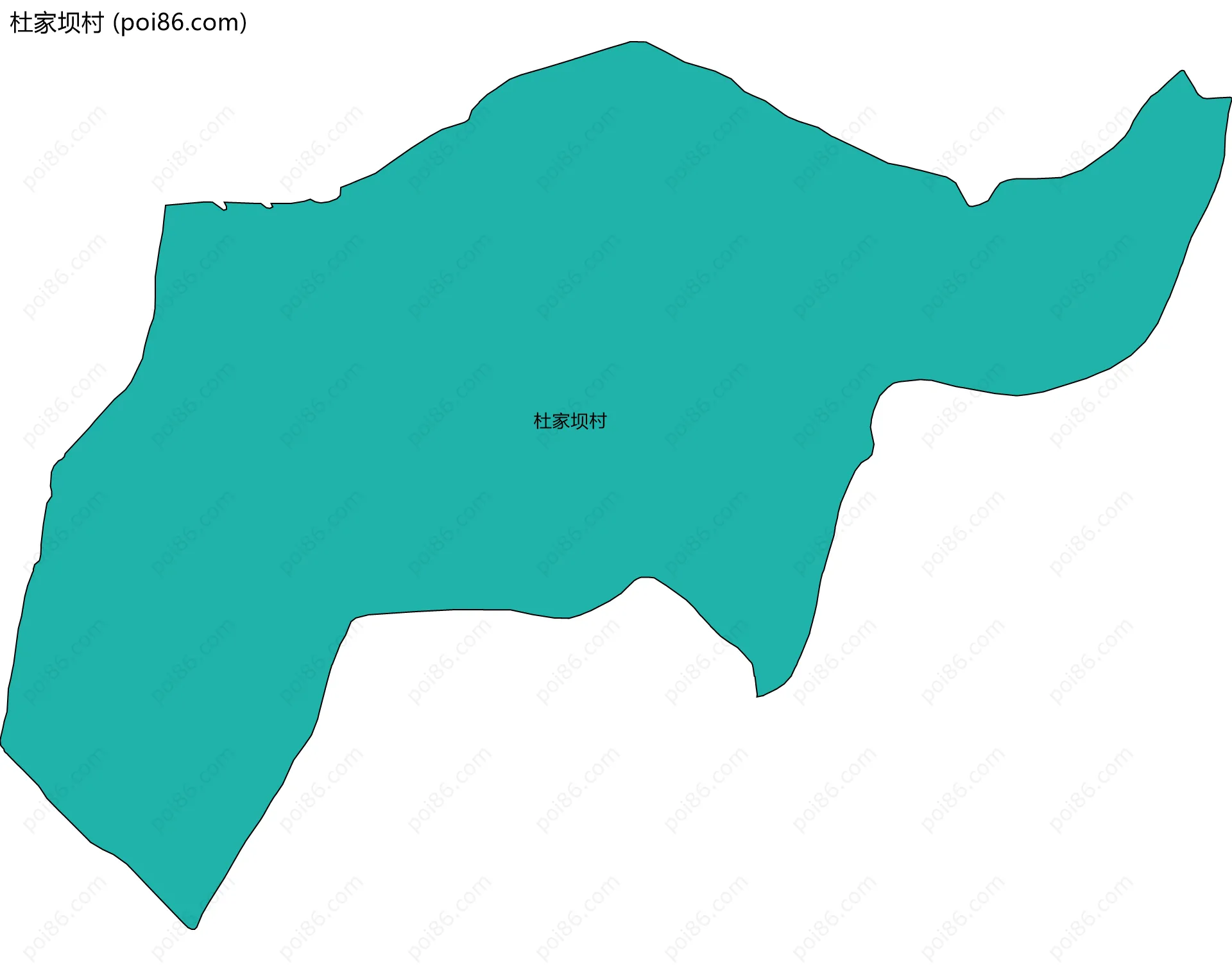 杜家坝村边界地图