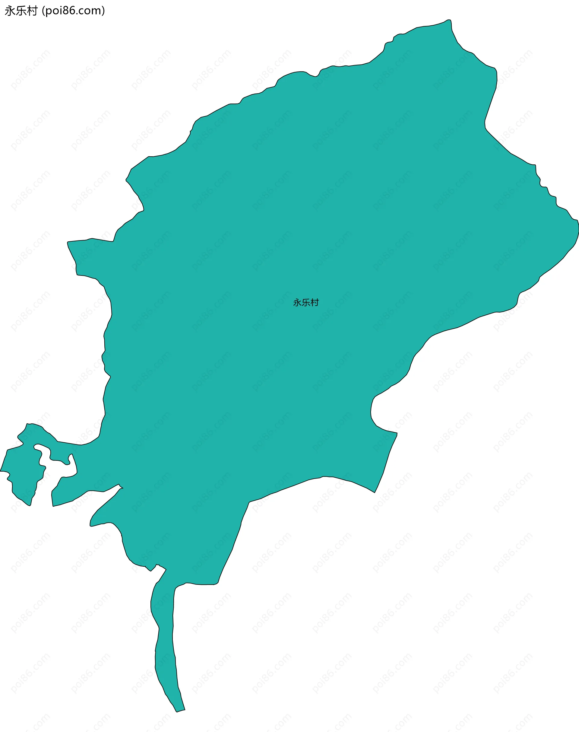 永乐村边界地图