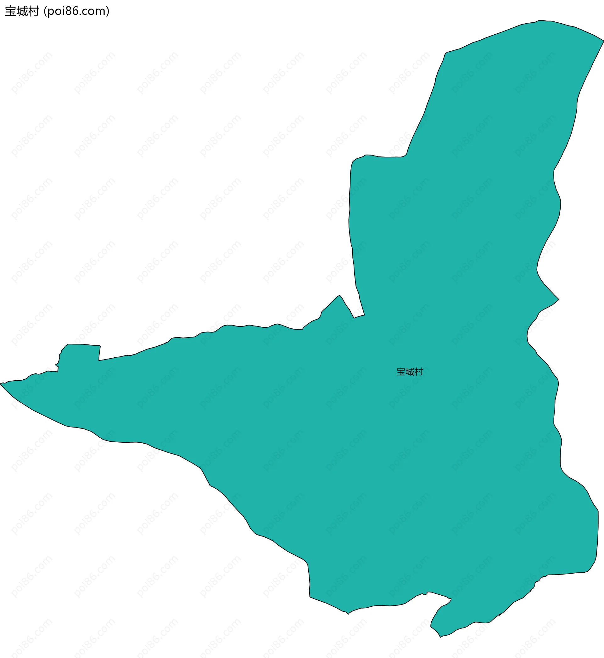 宝城村边界地图