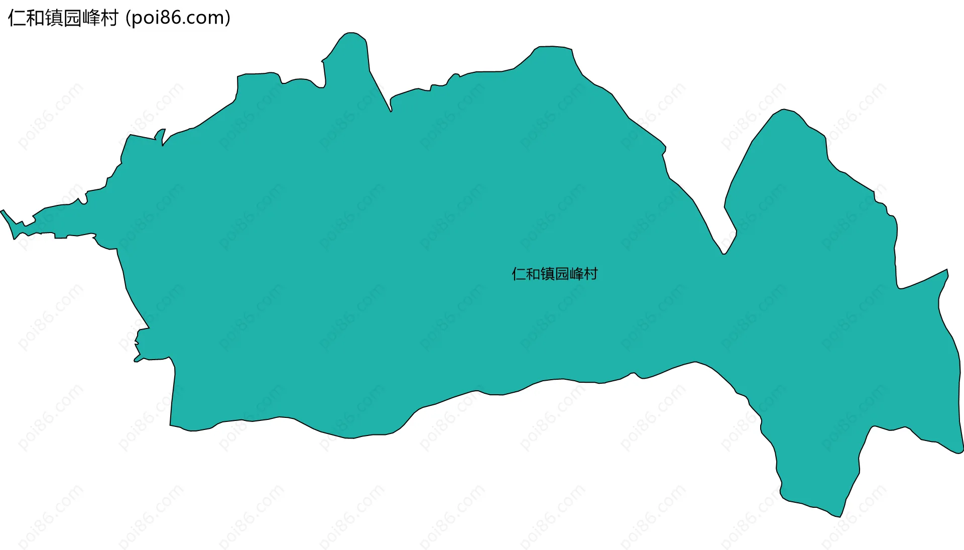 仁和镇园峰村边界地图