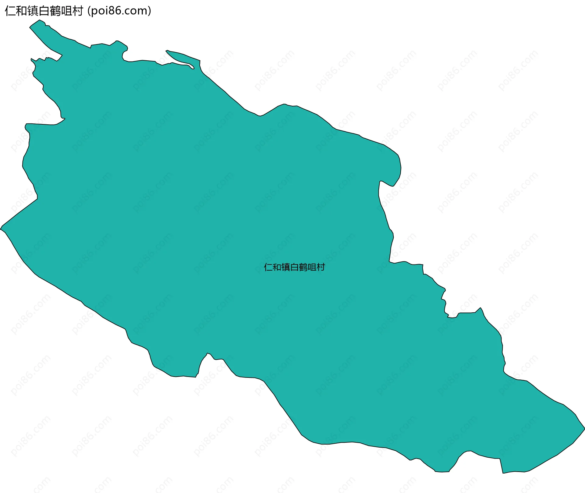 仁和镇白鹤咀村边界地图