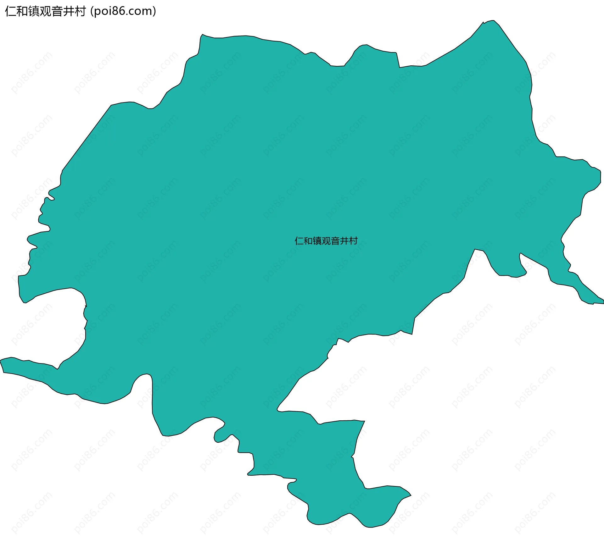 仁和镇观音井村边界地图