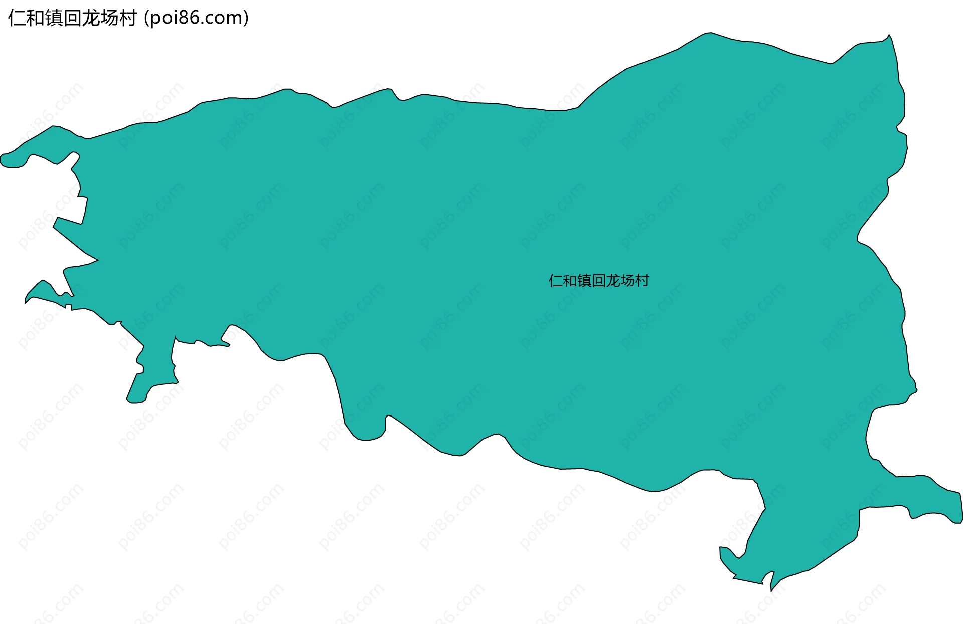 仁和镇回龙场村边界地图