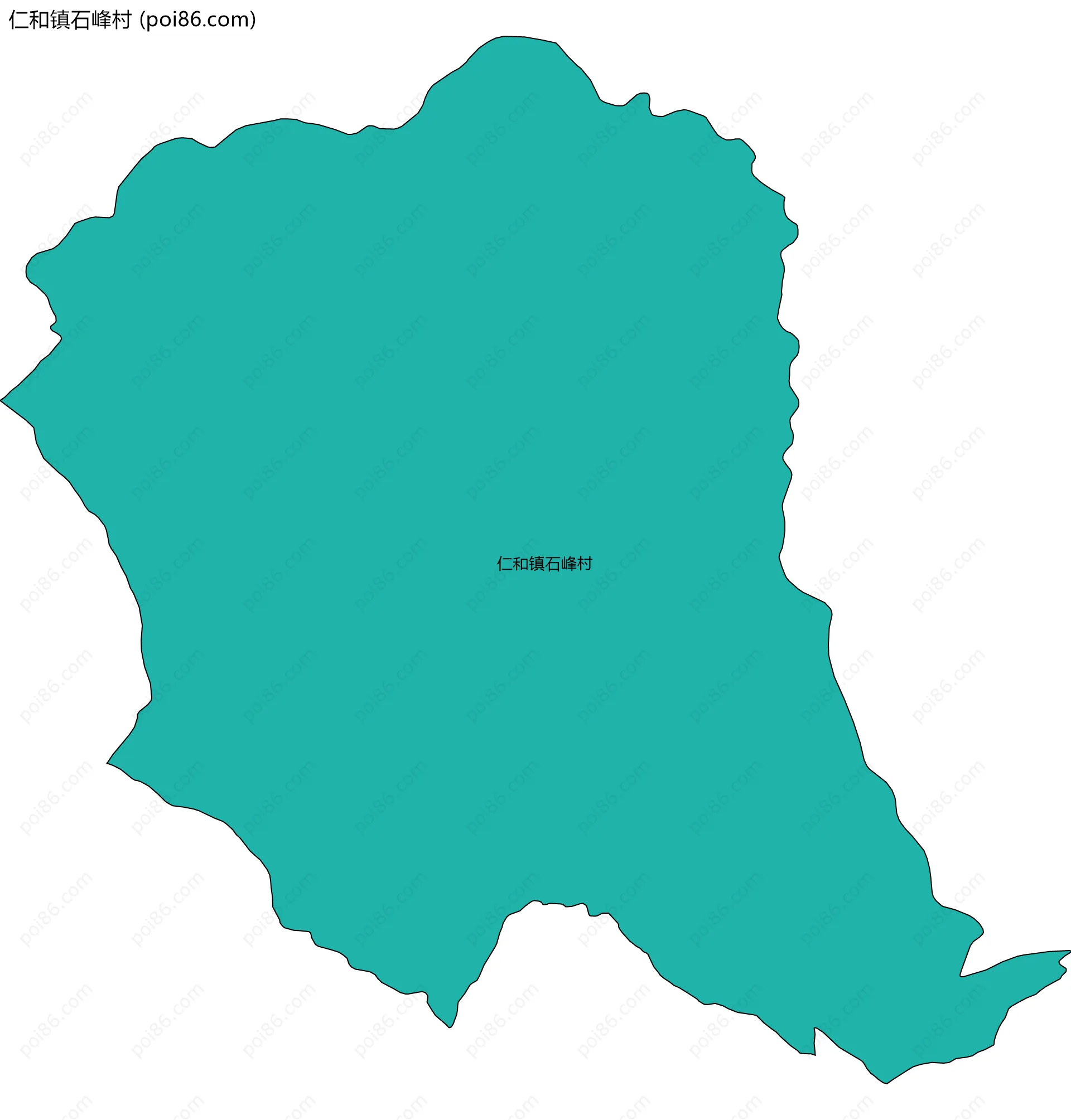 仁和镇石峰村边界地图