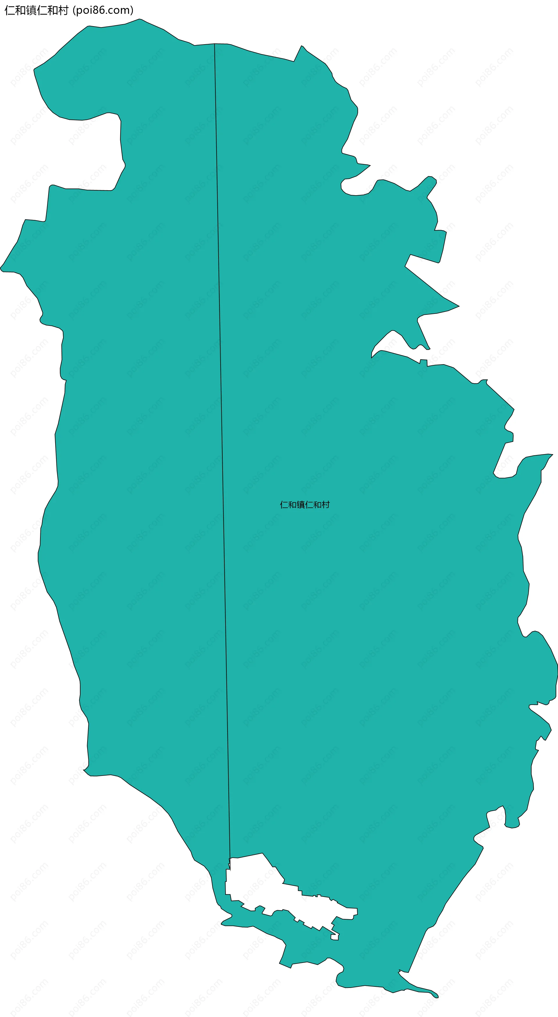 仁和镇仁和村边界地图