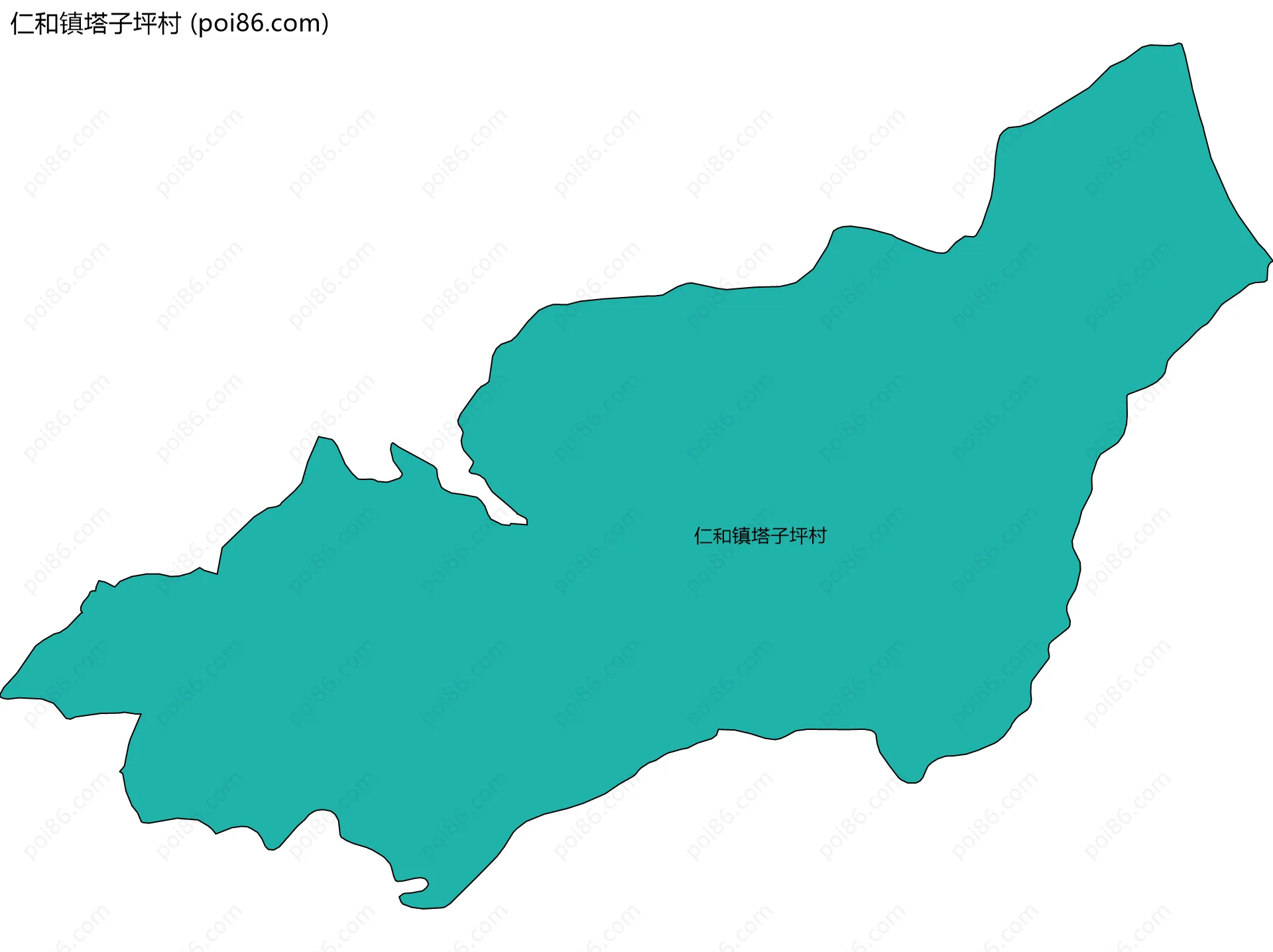 仁和镇塔子坪村边界地图