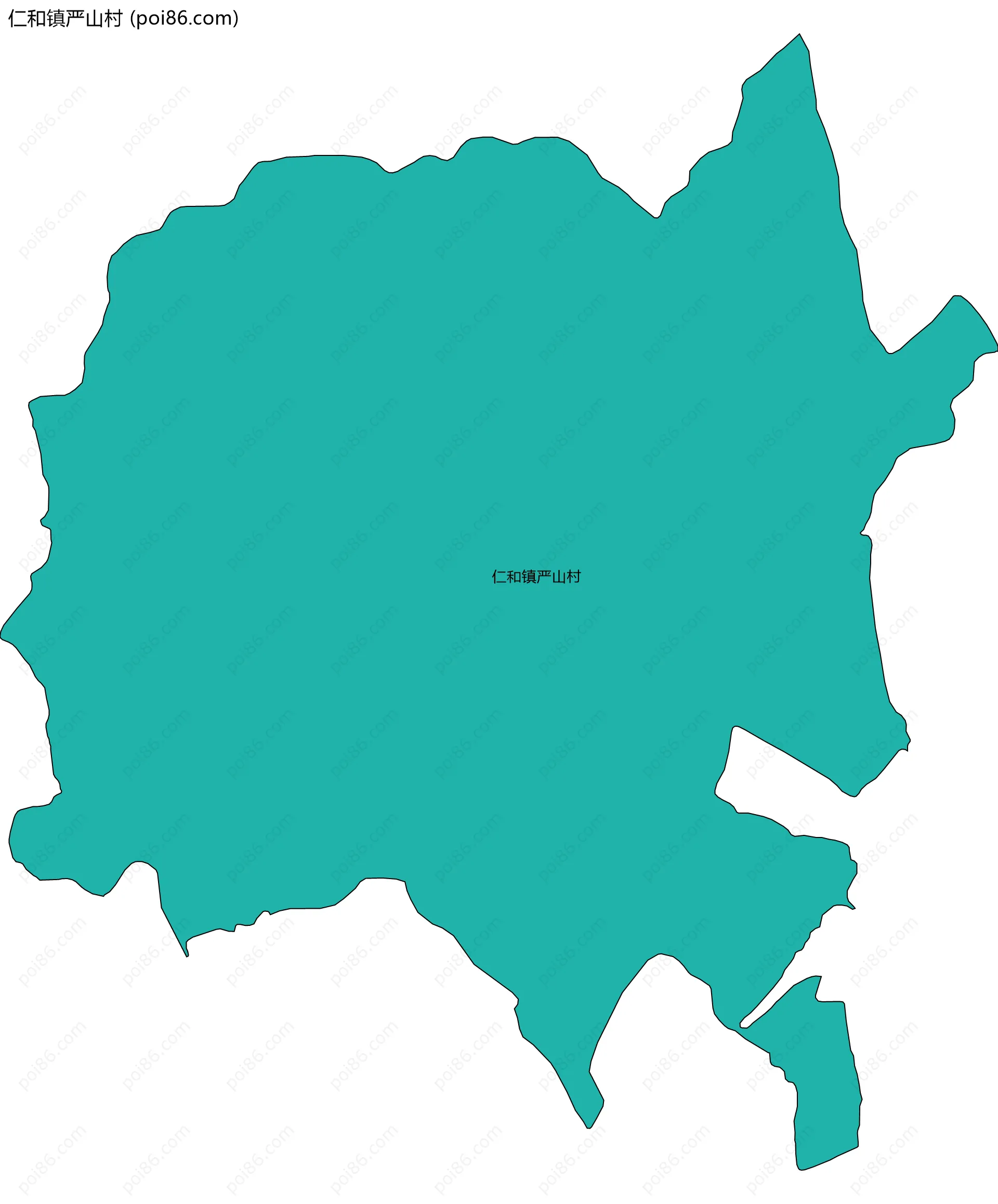 仁和镇严山村边界地图