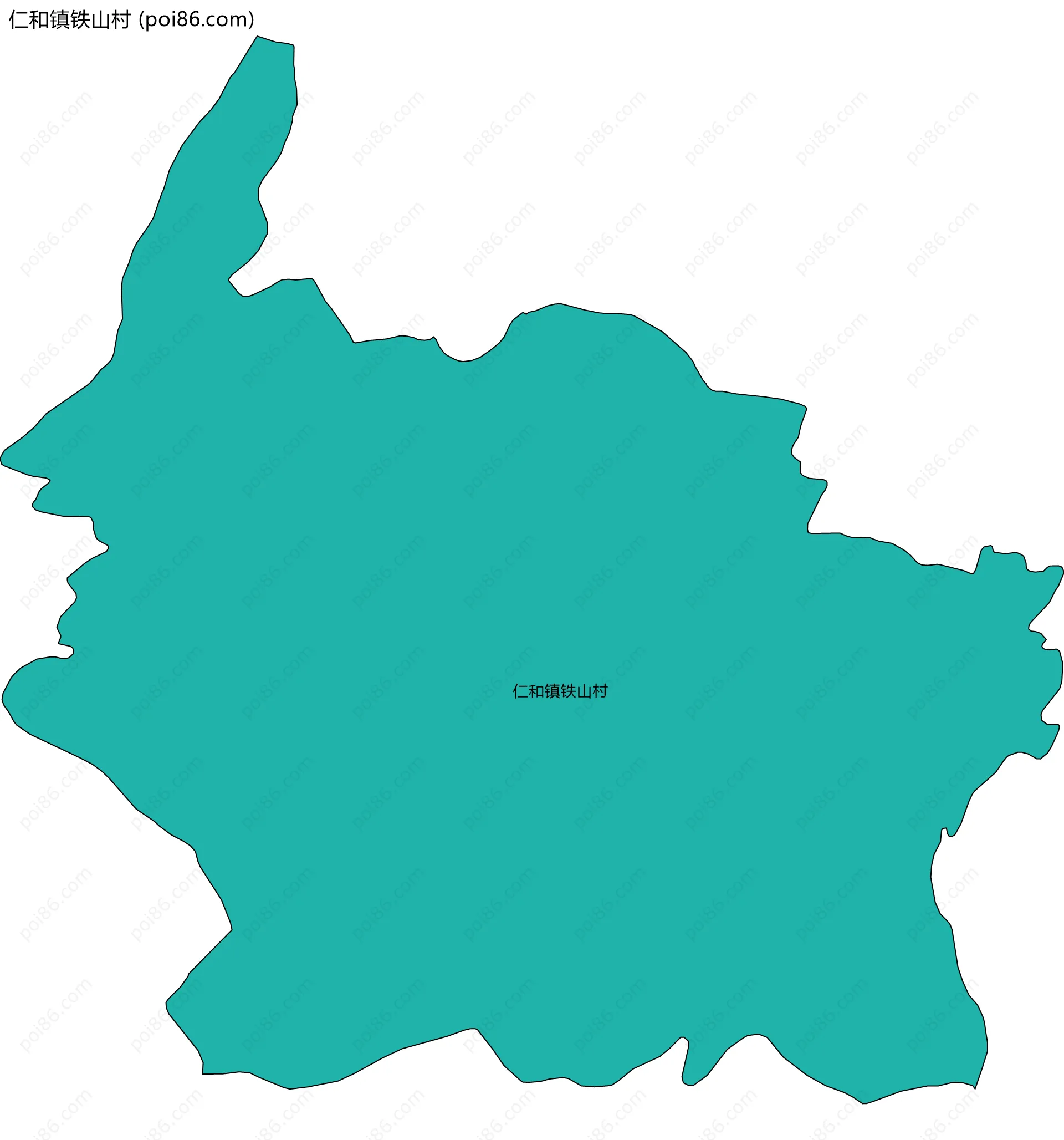 仁和镇铁山村边界地图