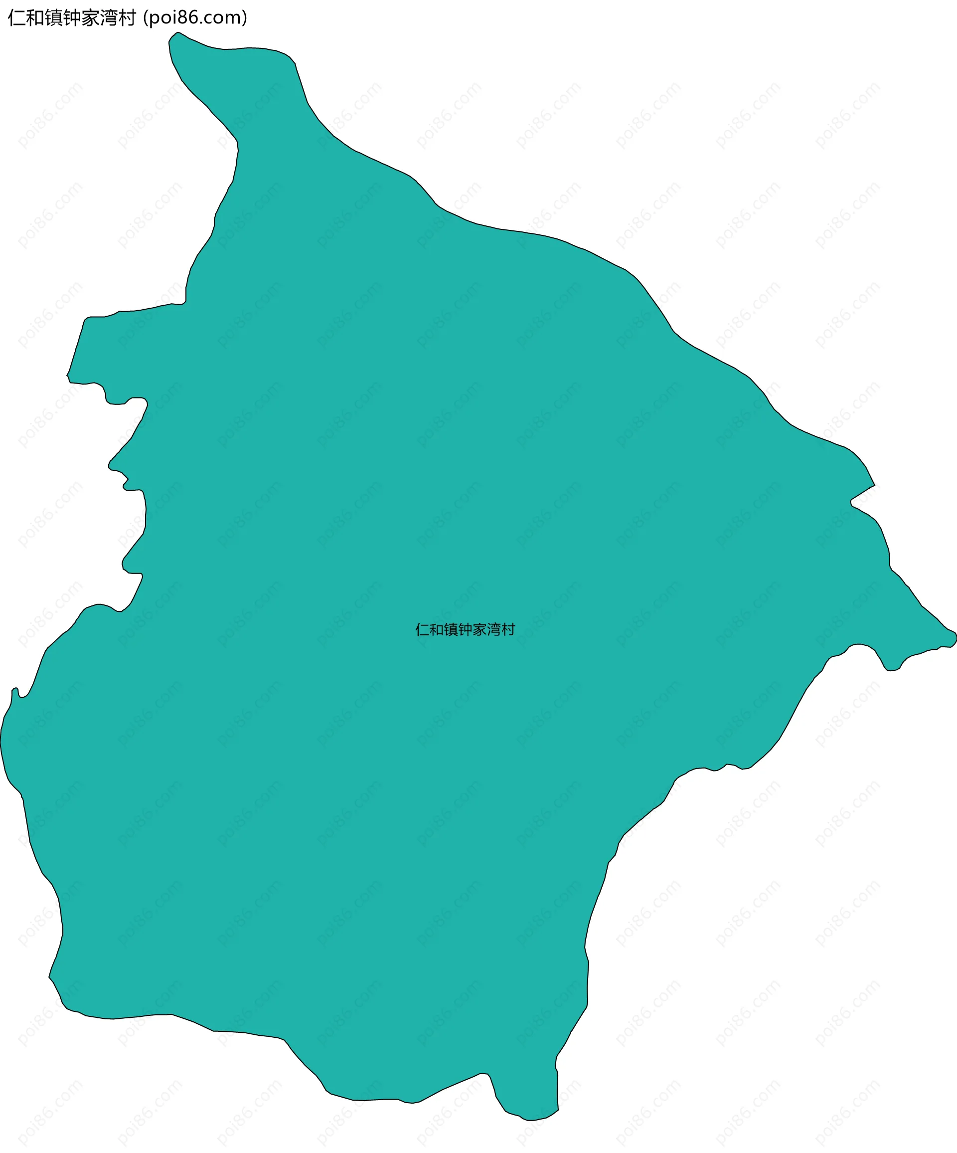 仁和镇钟家湾村边界地图