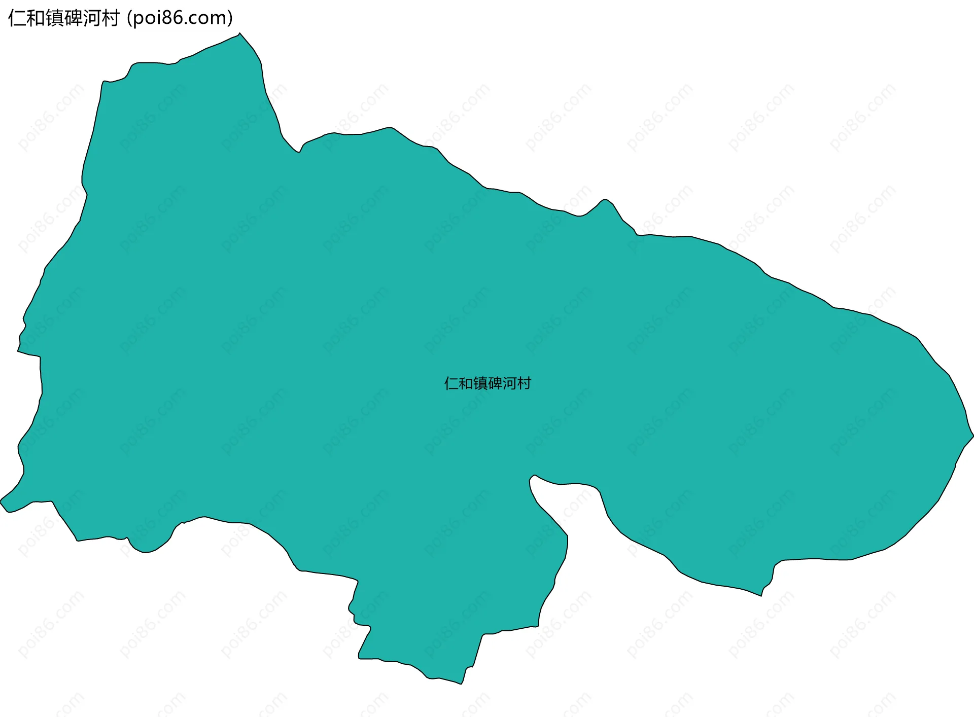 仁和镇碑河村边界地图