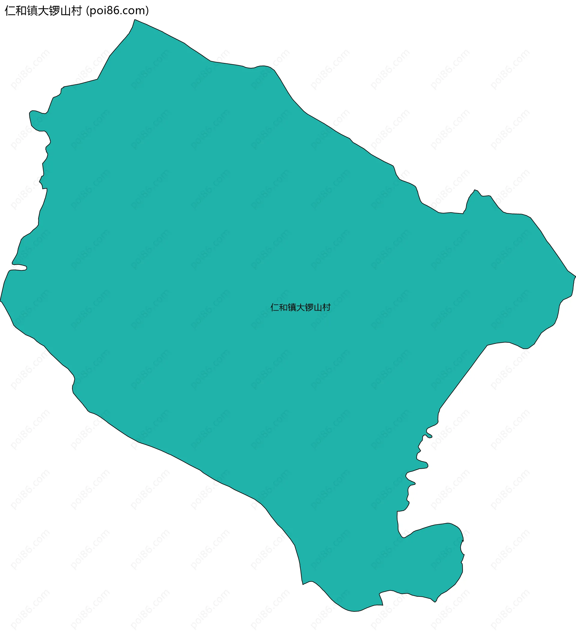 仁和镇大锣山村边界地图
