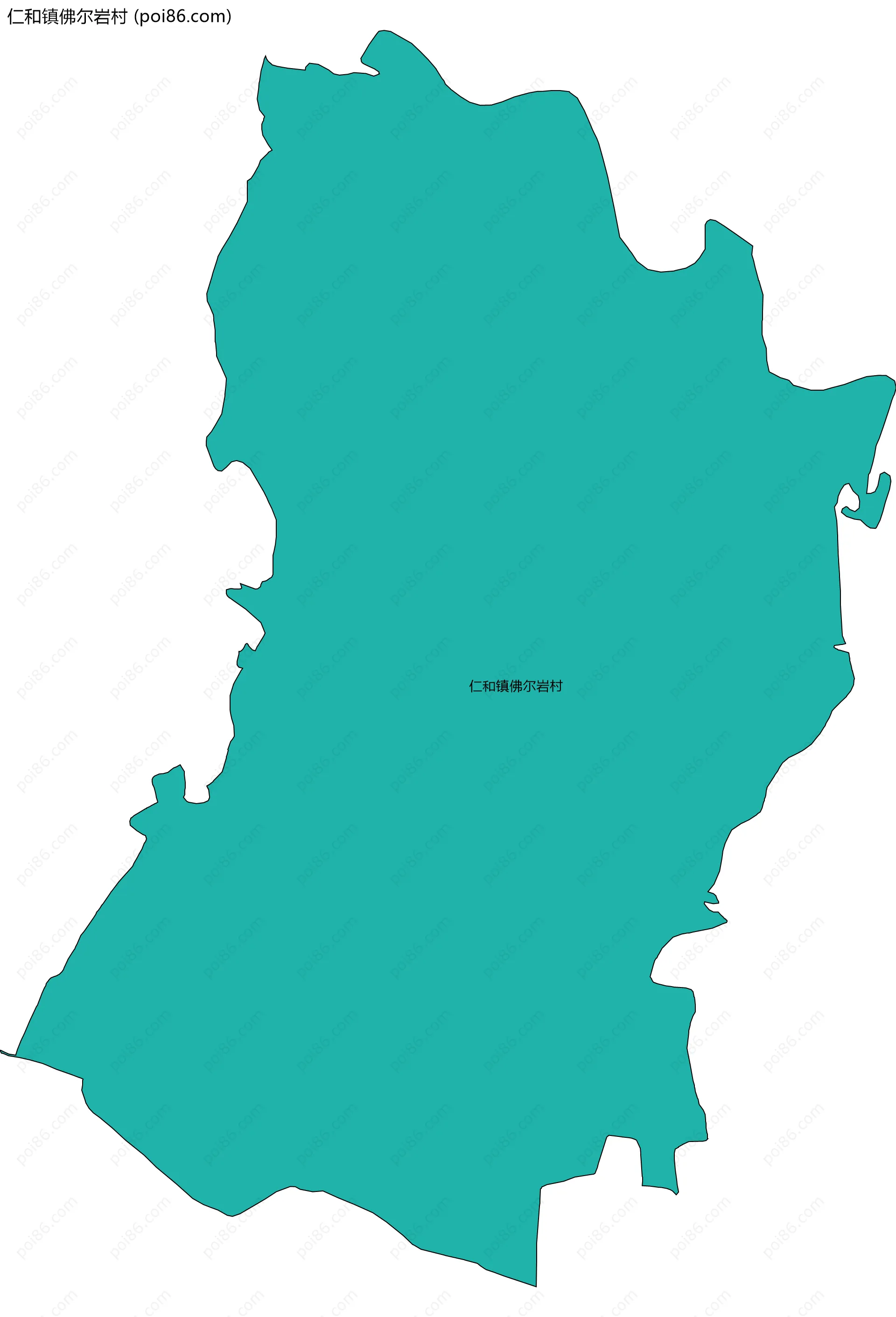 仁和镇佛尔岩村边界地图