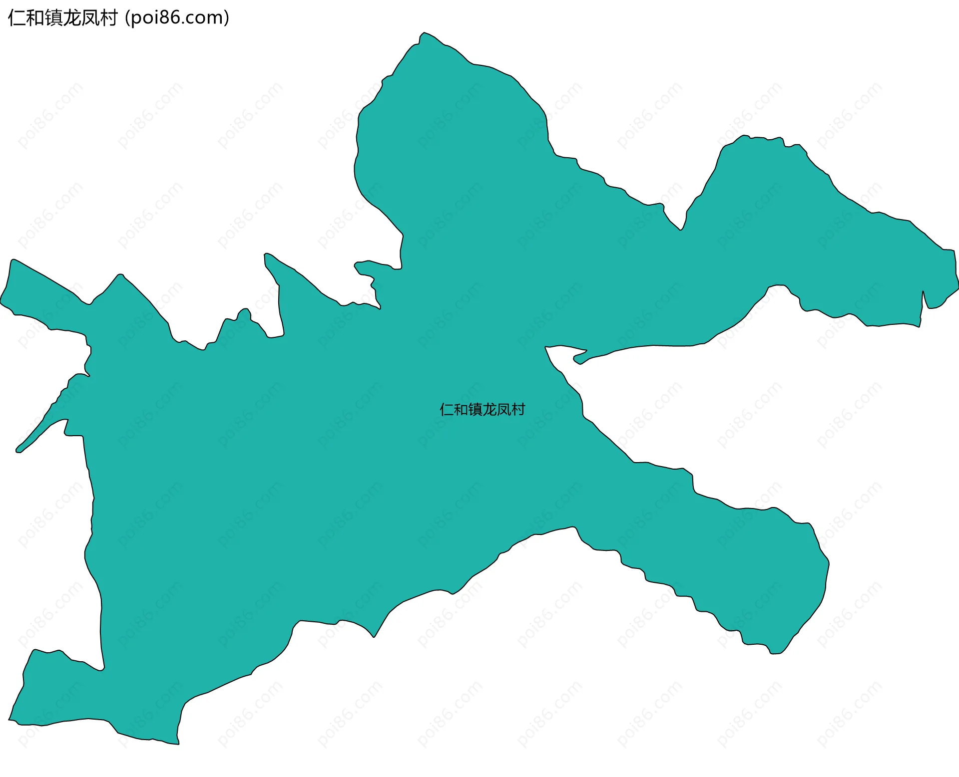 仁和镇龙凤村边界地图