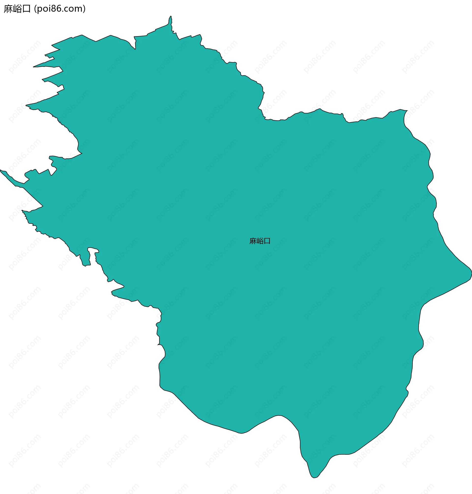 麻峪口边界地图