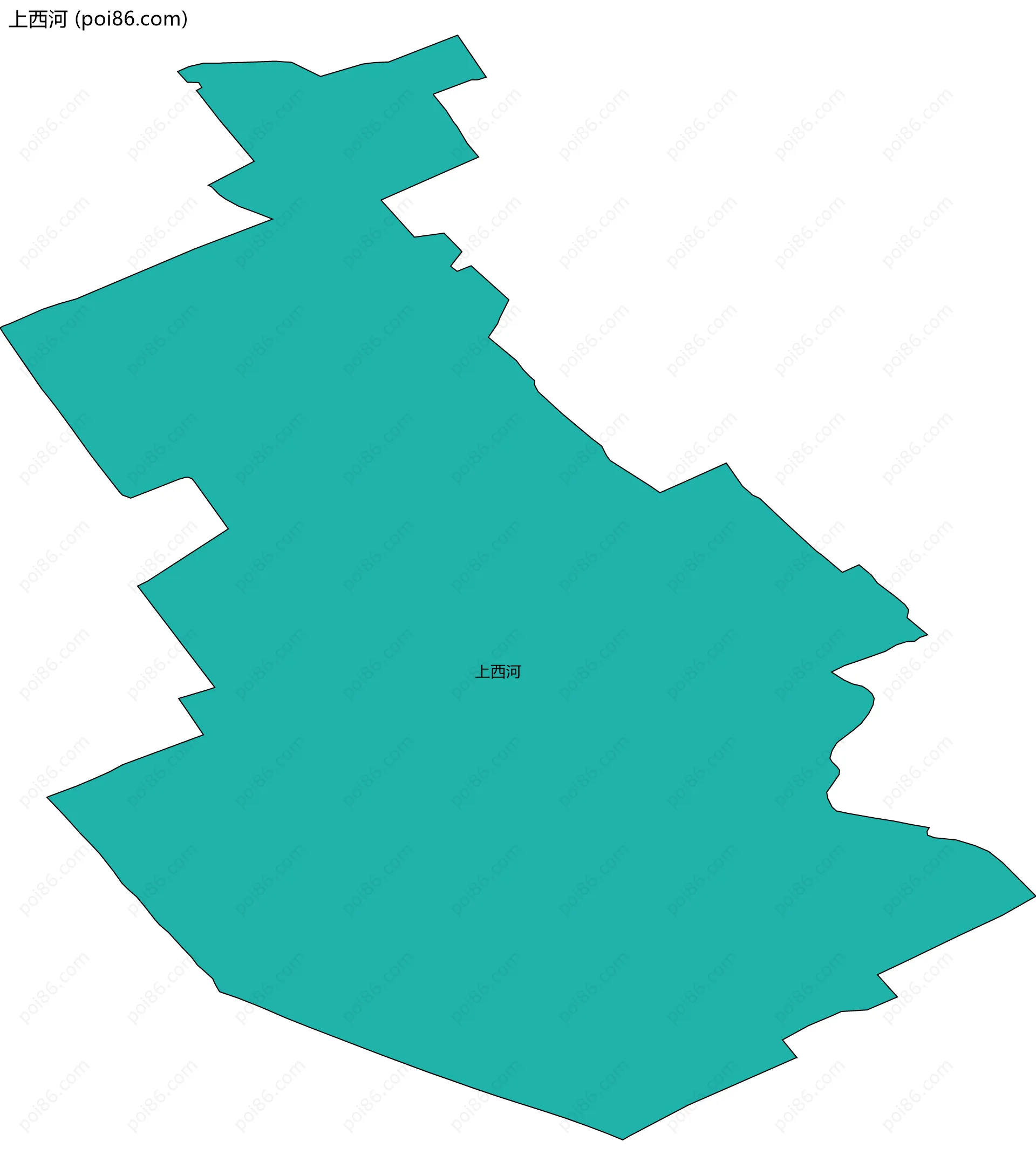 上西河边界地图