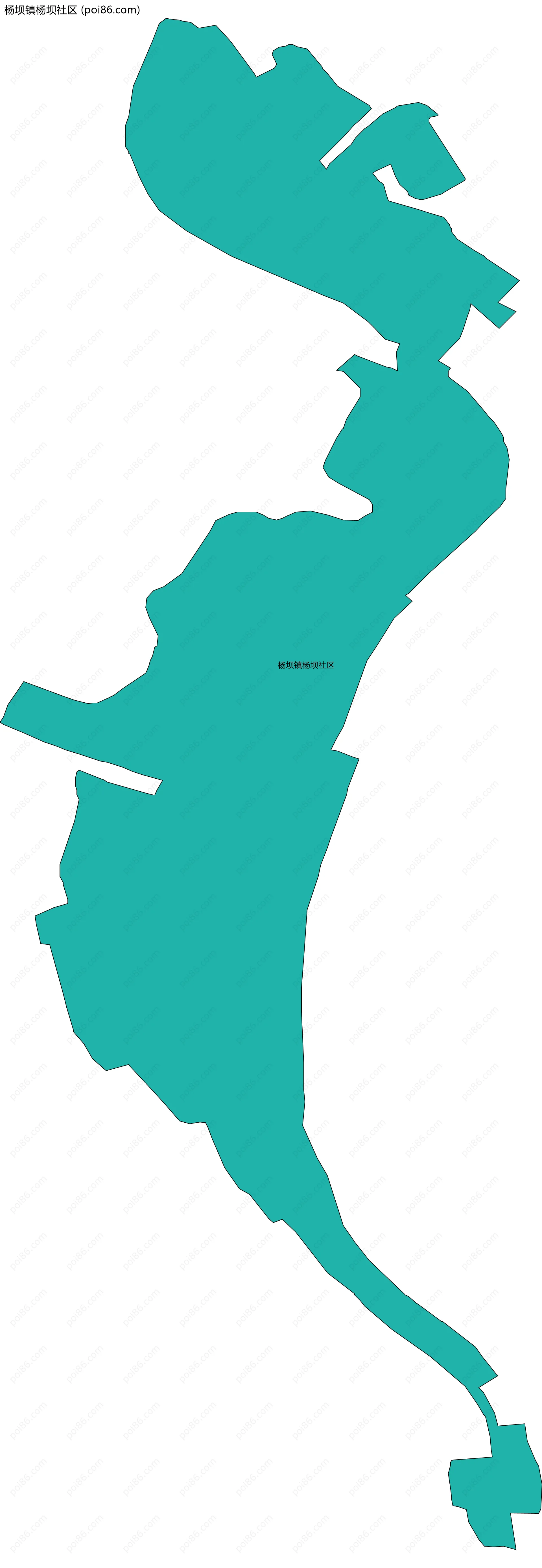 杨坝镇杨坝社区边界地图