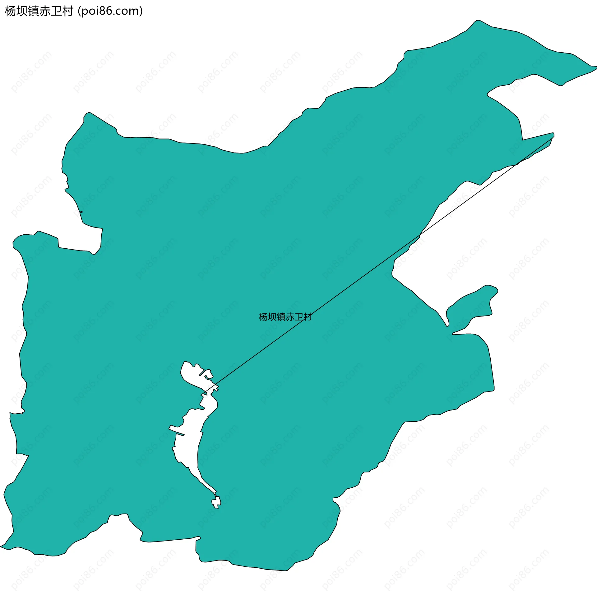 杨坝镇赤卫村边界地图