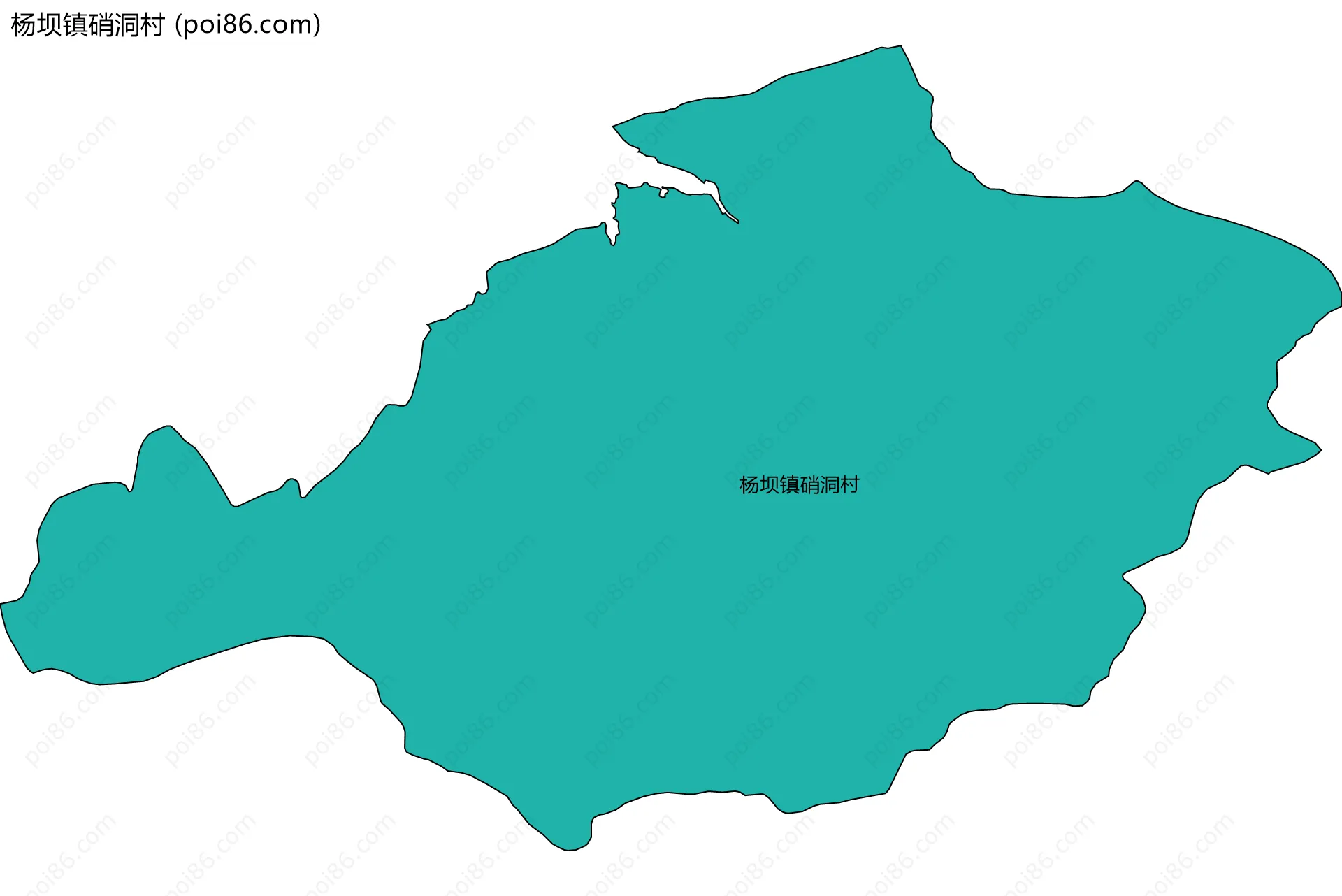 杨坝镇硝洞村边界地图