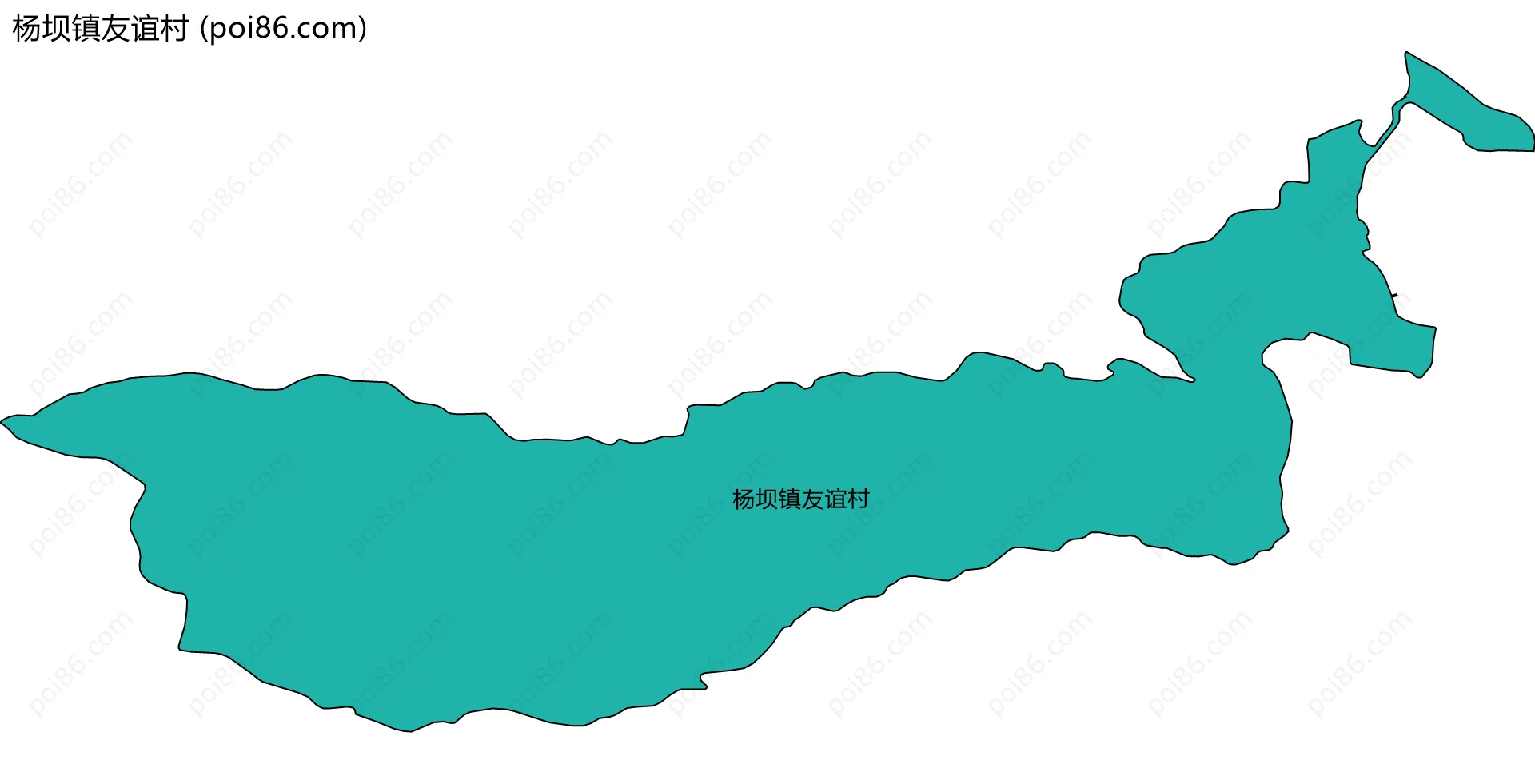 杨坝镇友谊村边界地图