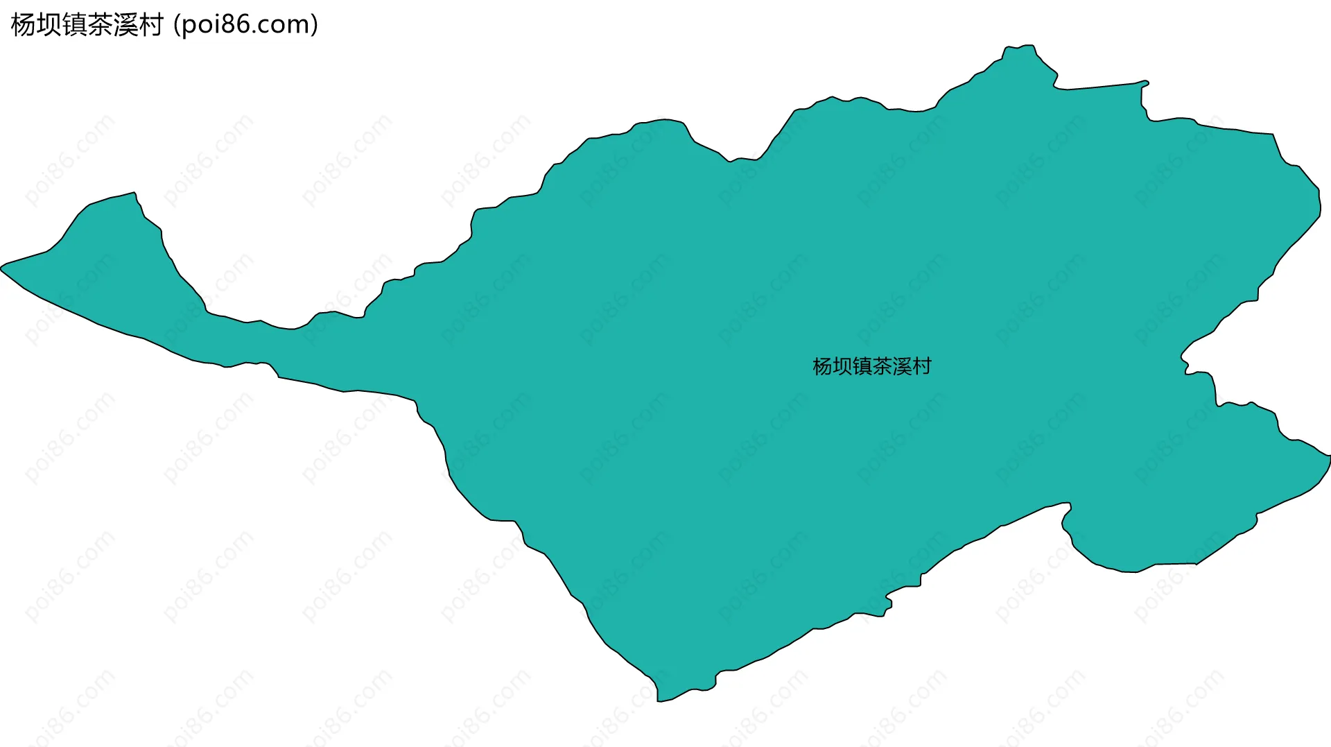 杨坝镇茶溪村边界地图