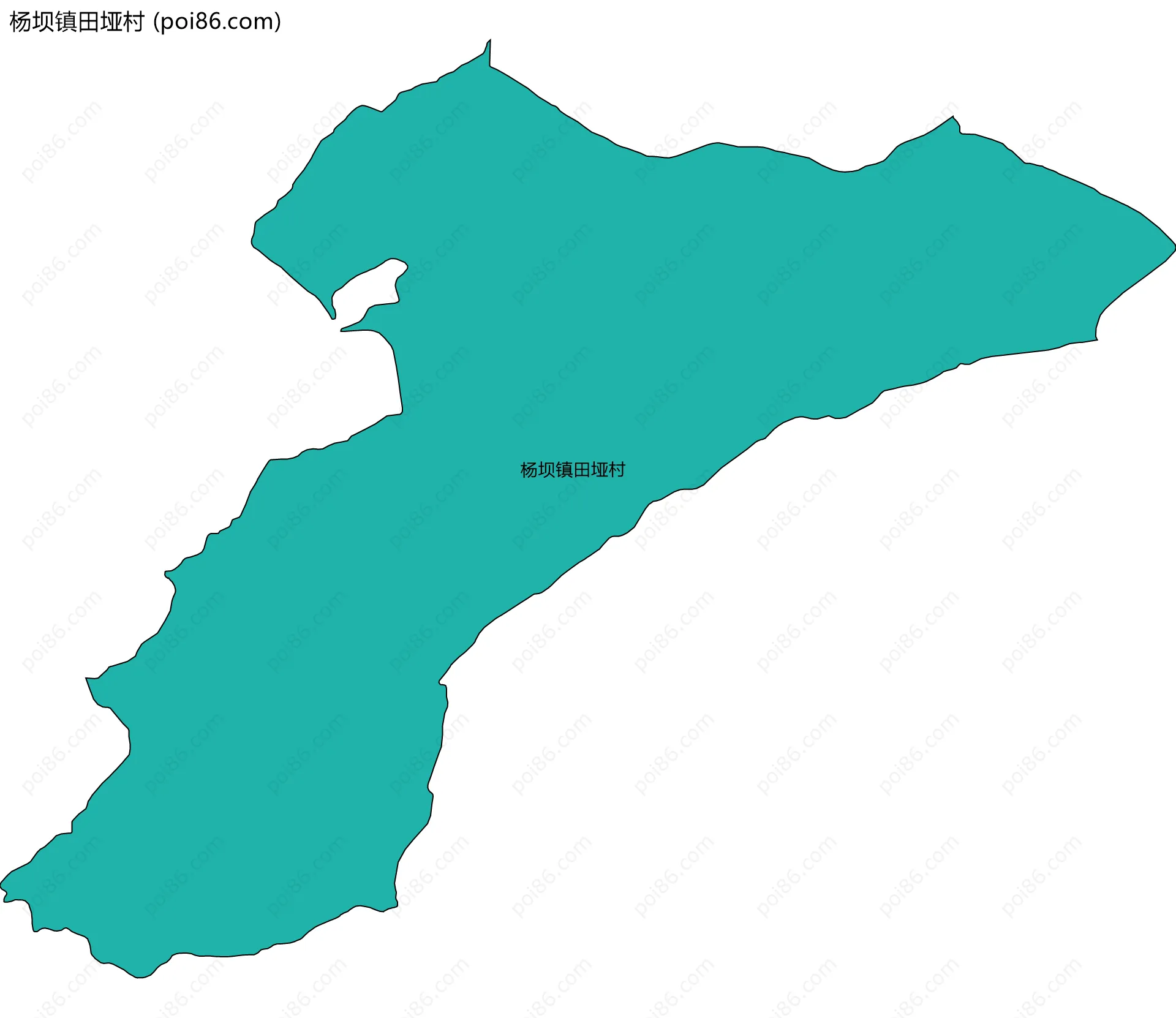 杨坝镇田垭村边界地图