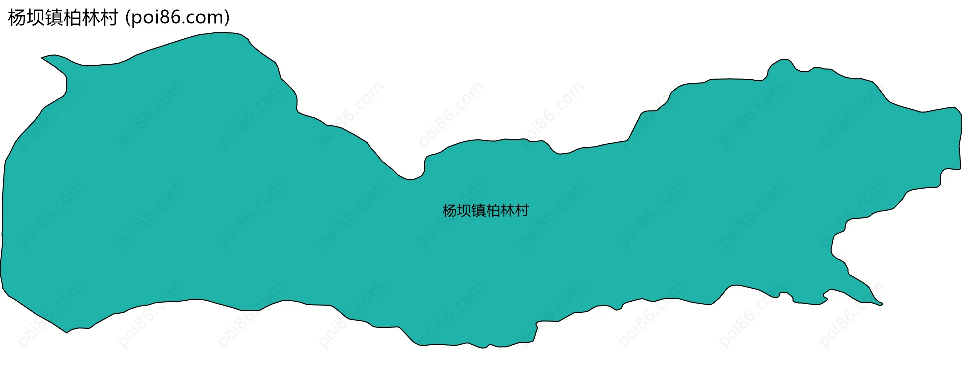 杨坝镇柏林村边界地图