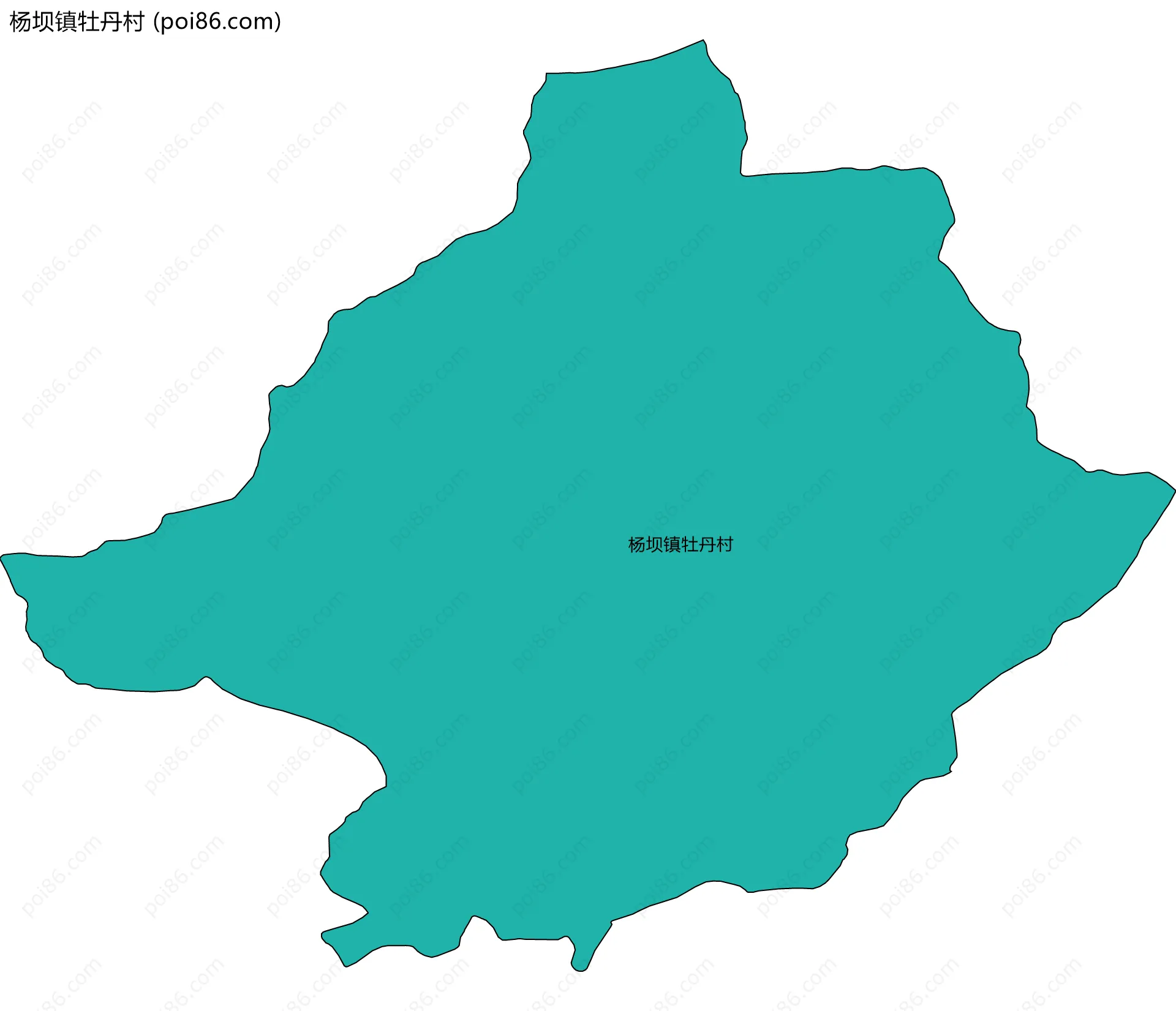 杨坝镇牡丹村边界地图