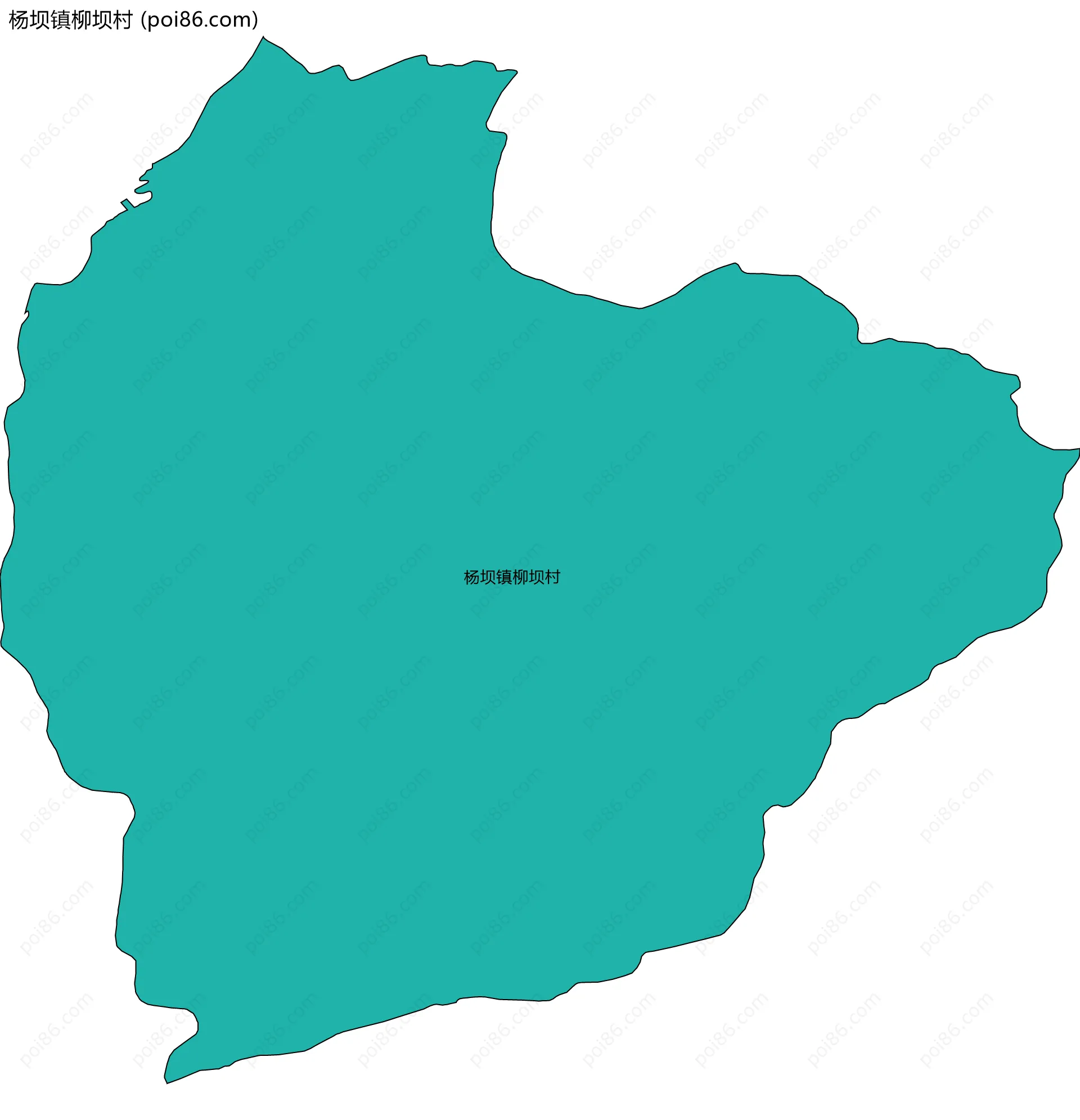 杨坝镇柳坝村边界地图