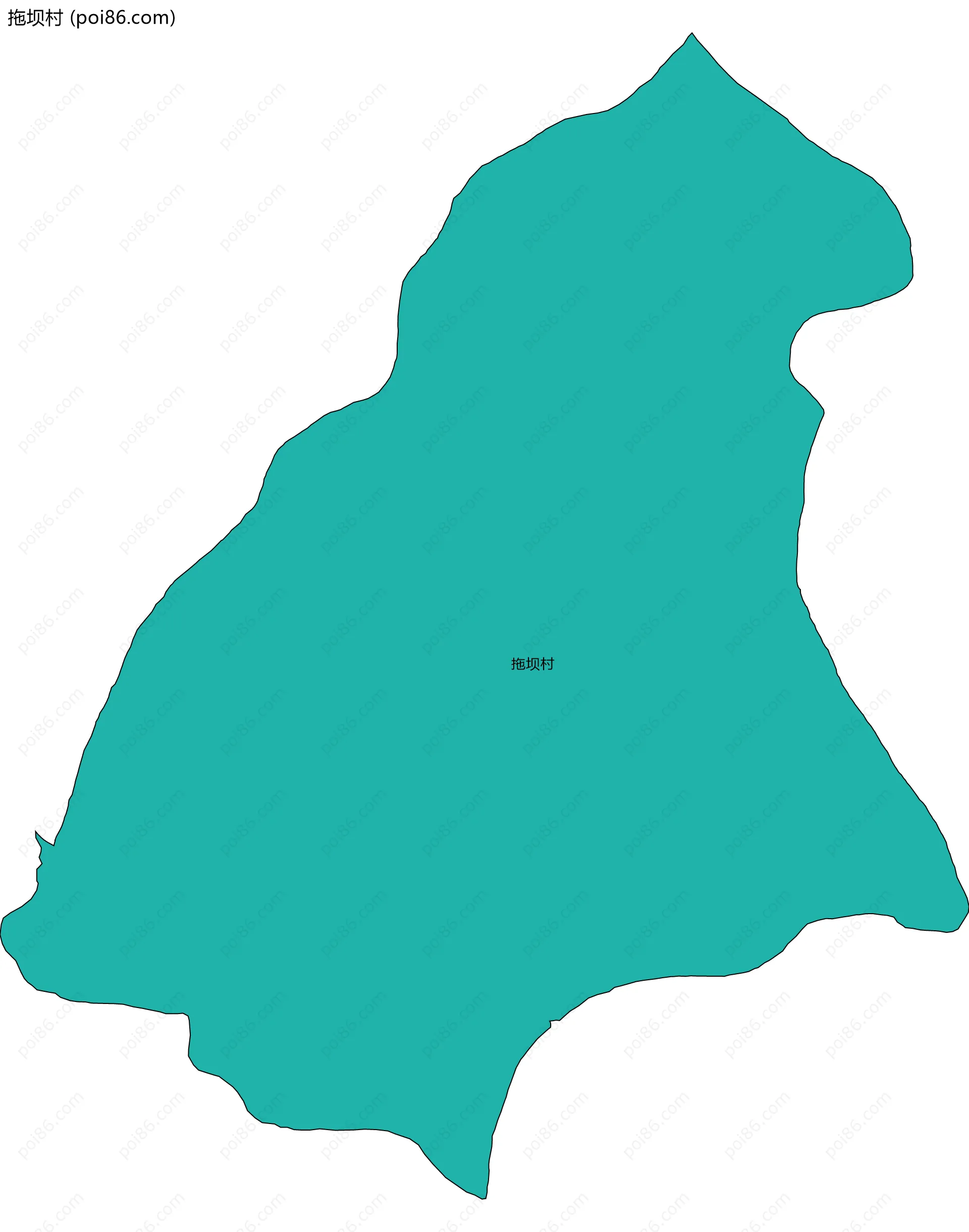 拖坝村边界地图