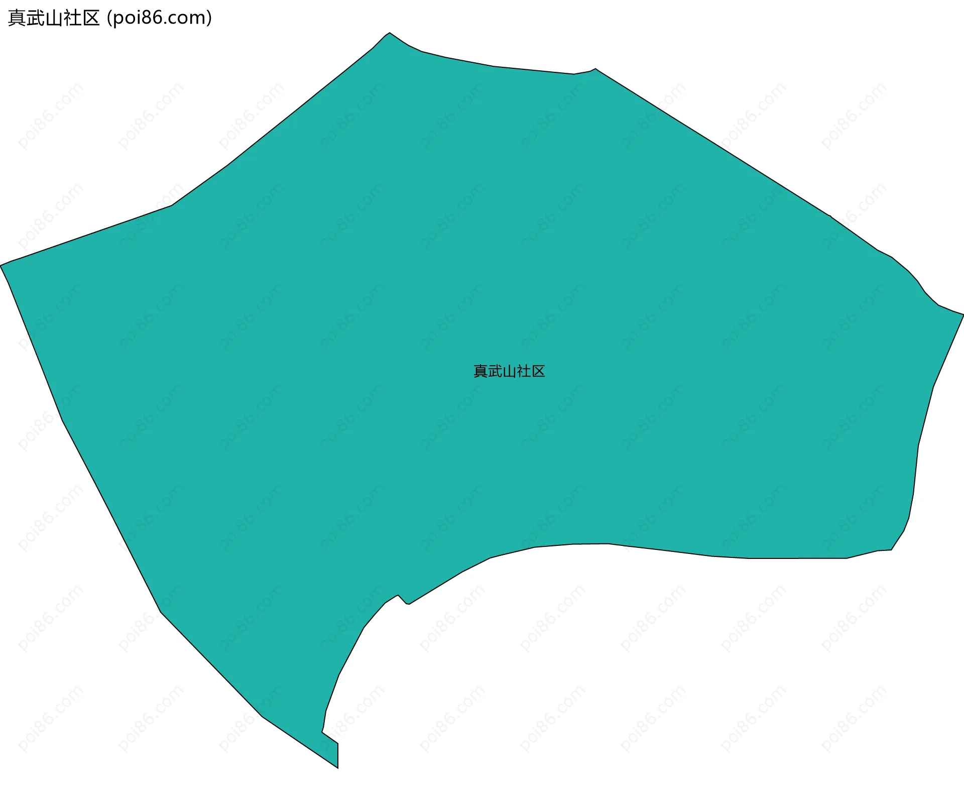 真武山社区边界地图