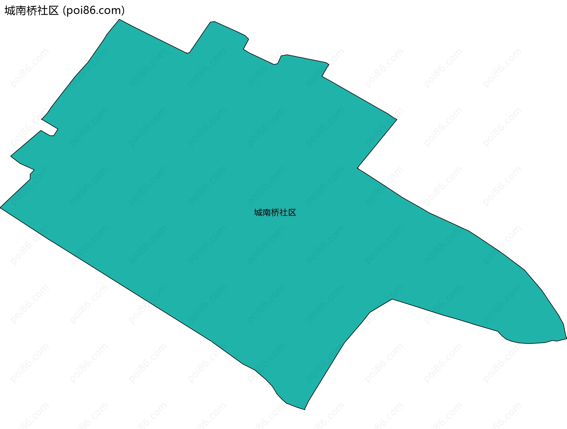 城南桥社区边界地图