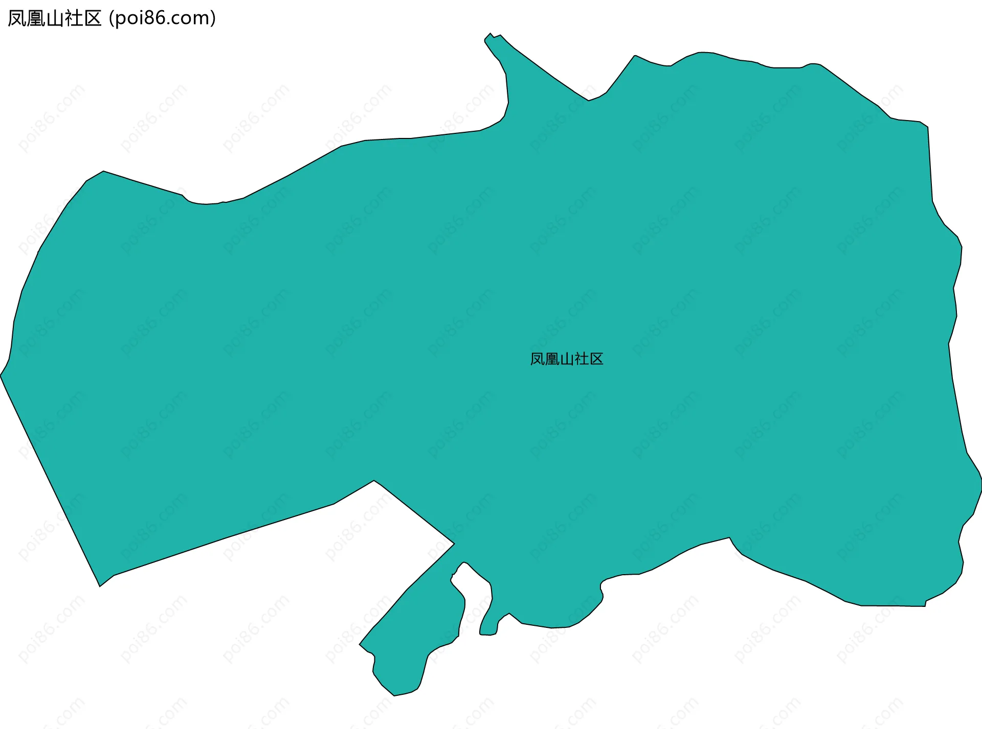凤凰山社区边界地图