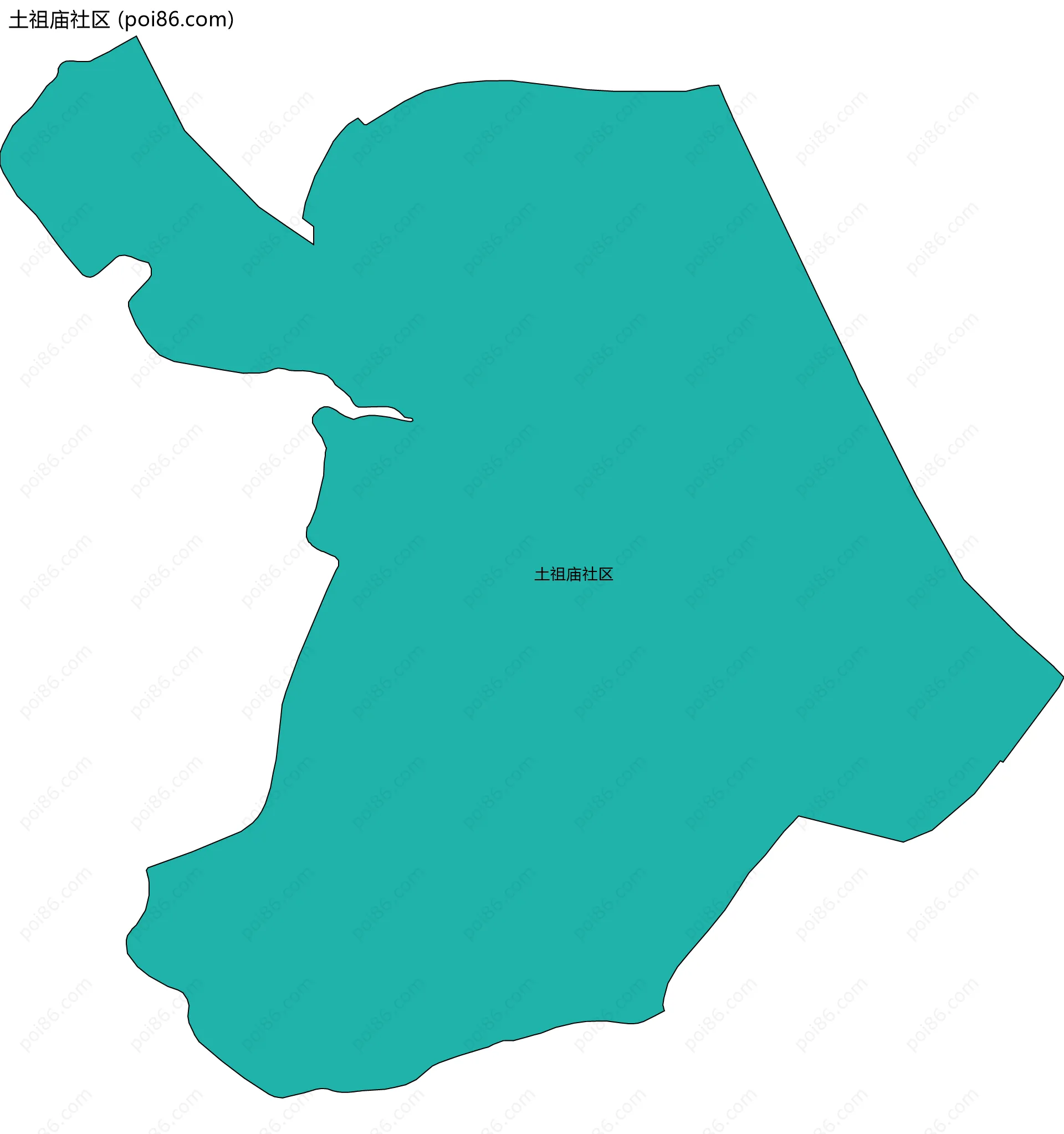 土祖庙社区边界地图