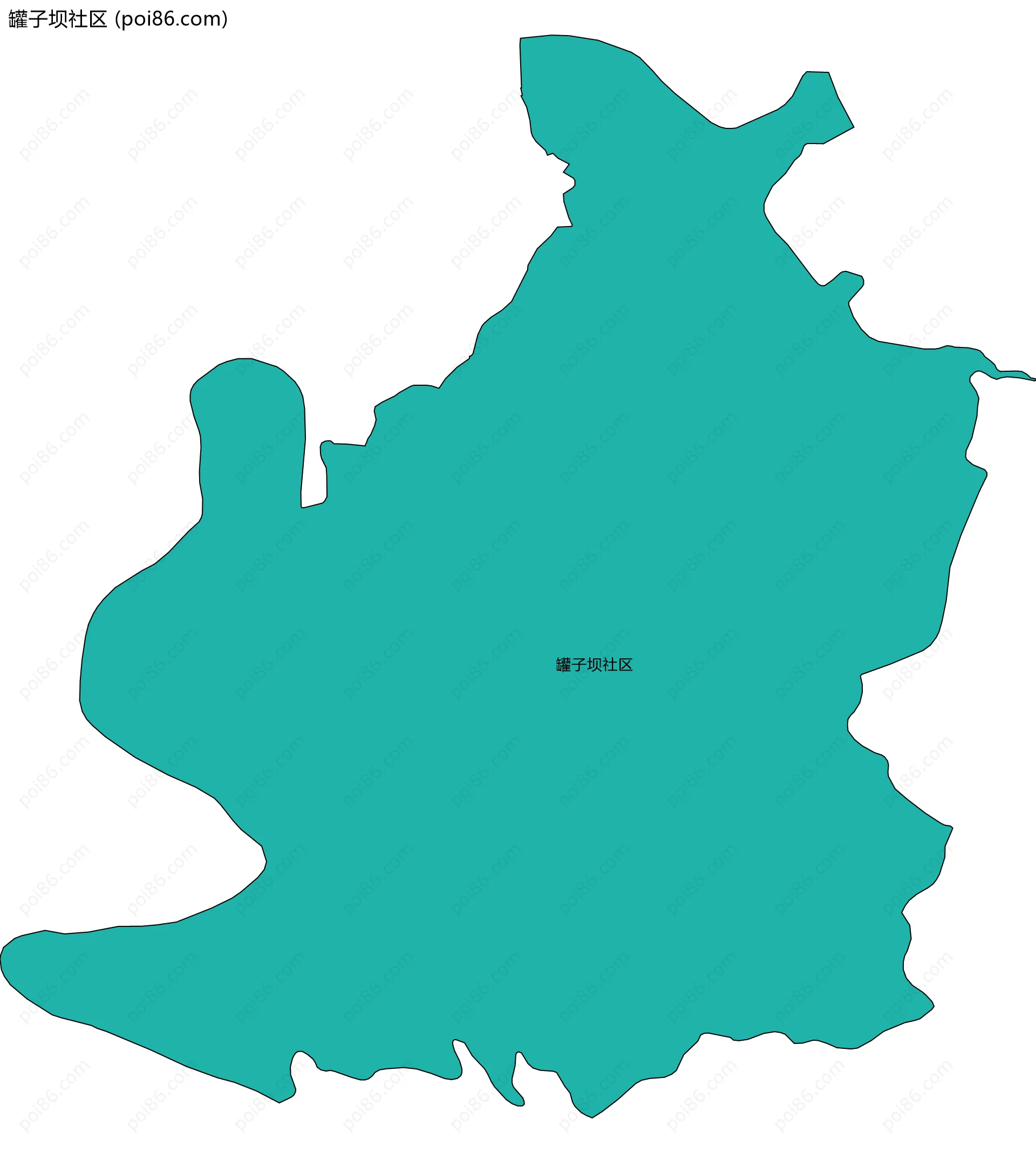 罐子坝社区边界地图