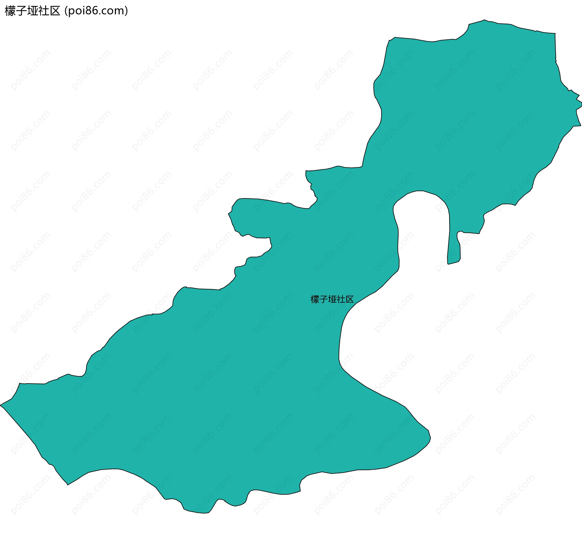 檬子垭社区边界地图