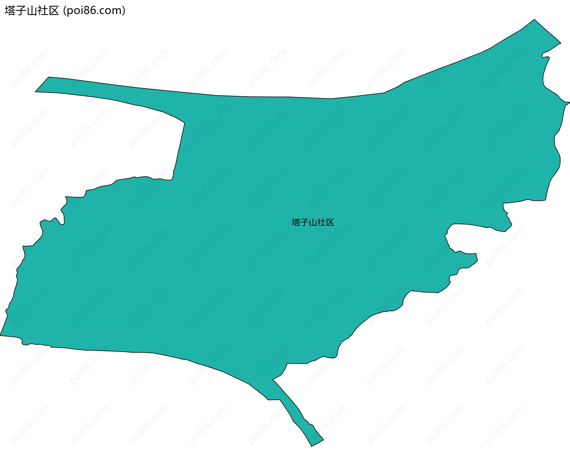 塔子山社区边界地图