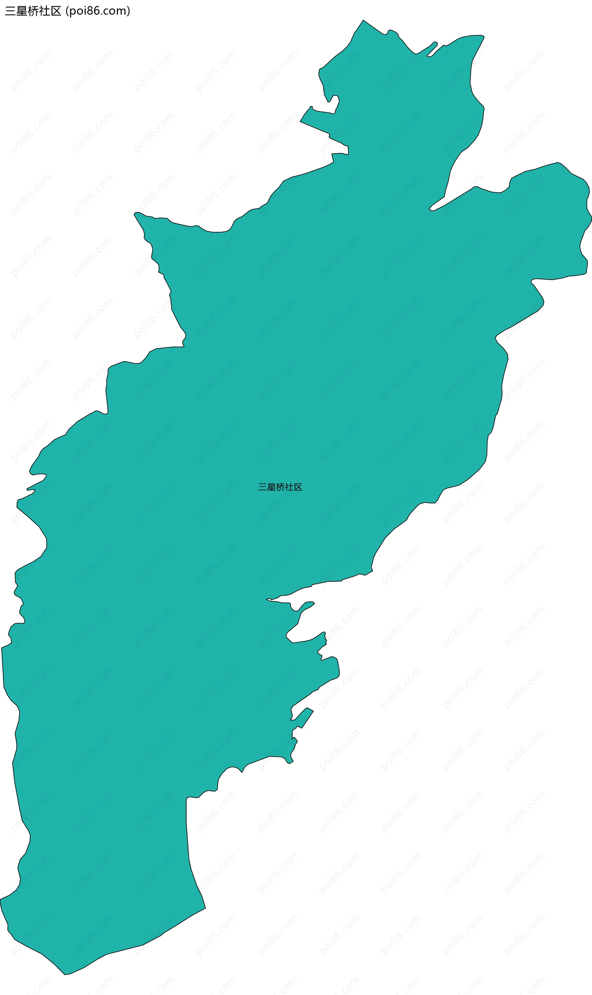 三星桥社区边界地图