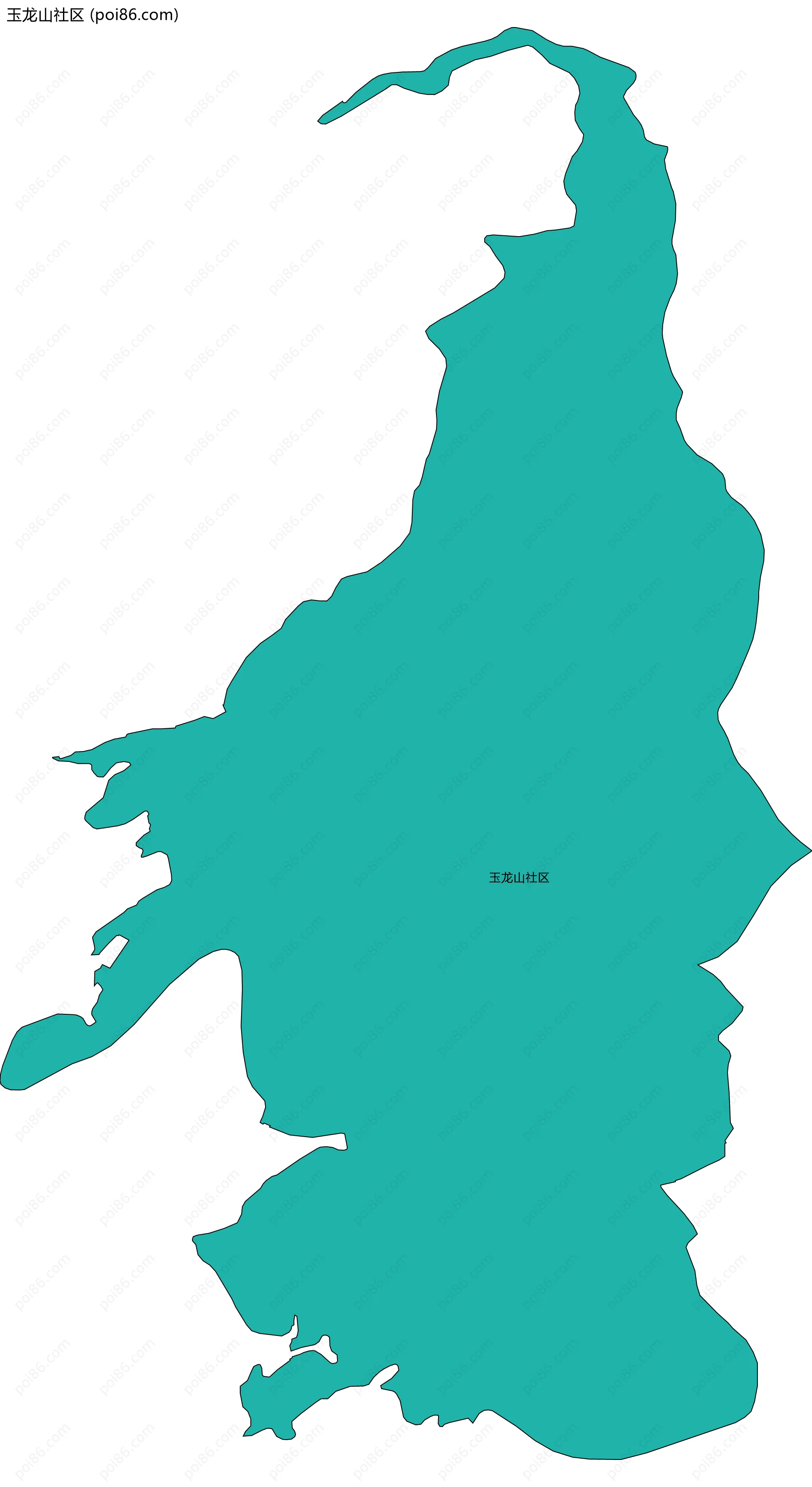 玉龙山社区边界地图