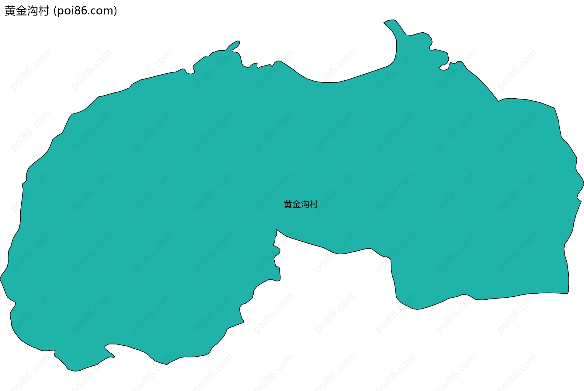 黄金沟村边界地图