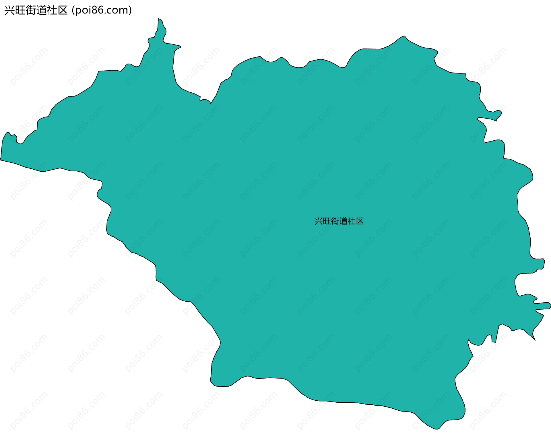 兴旺街道社区边界地图