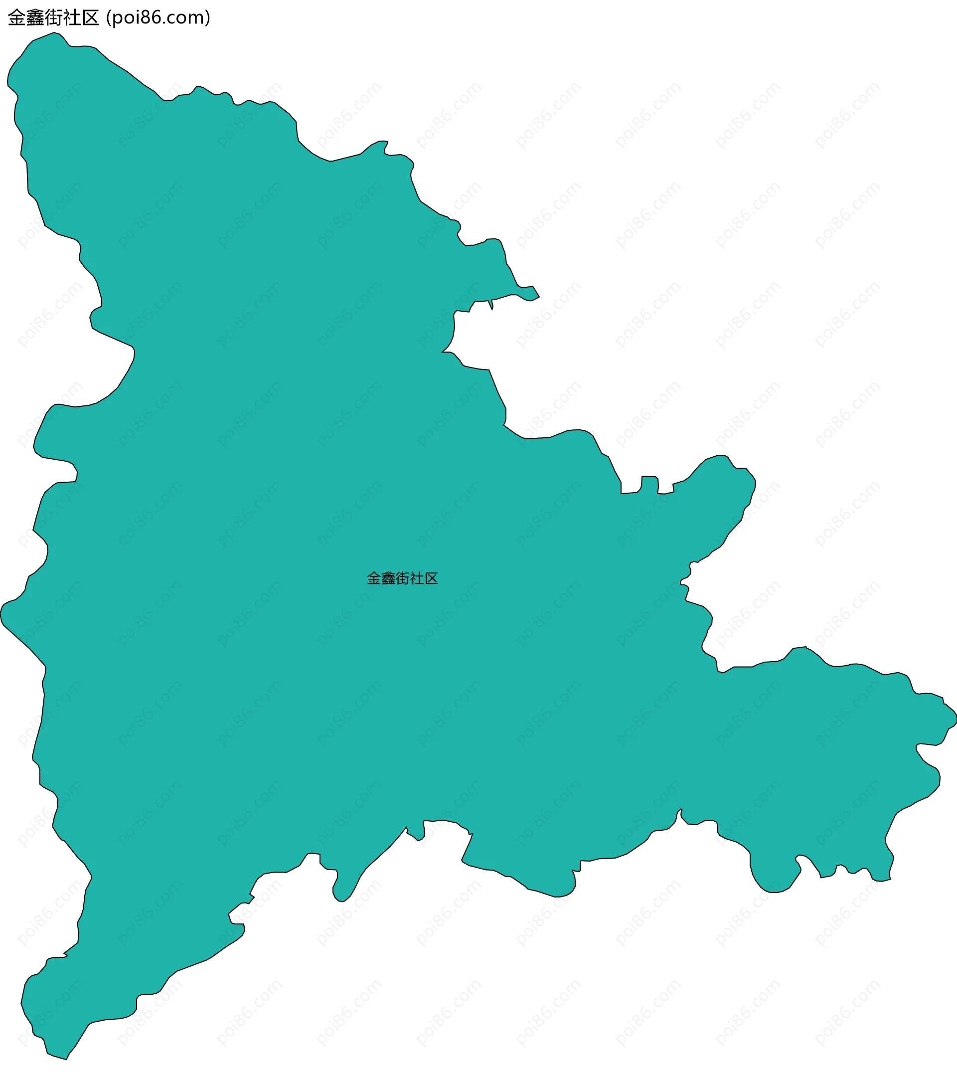 金鑫街社区边界地图