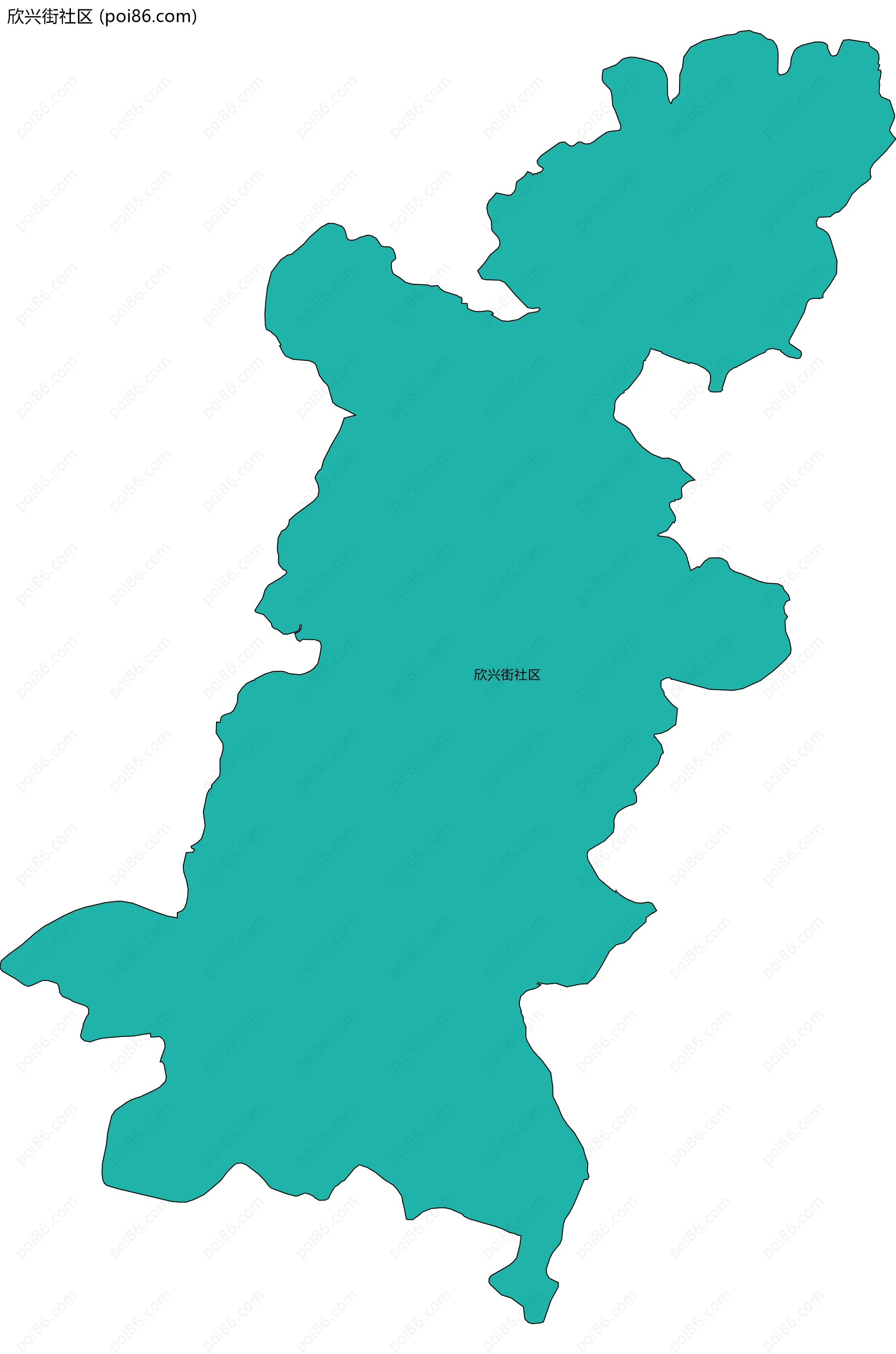 欣兴街社区边界地图