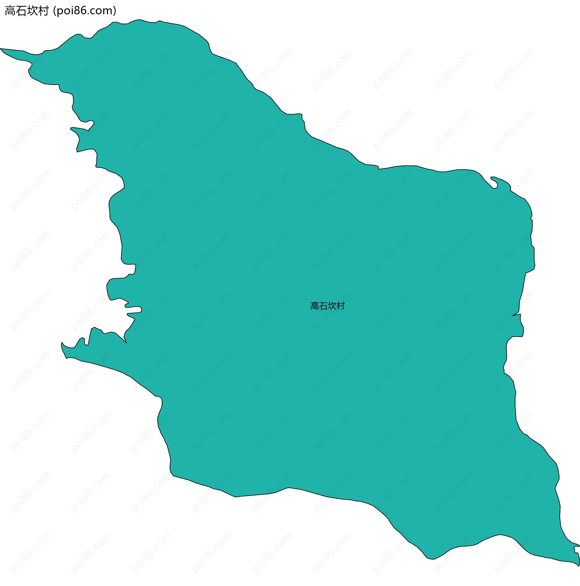 高石坎村边界地图