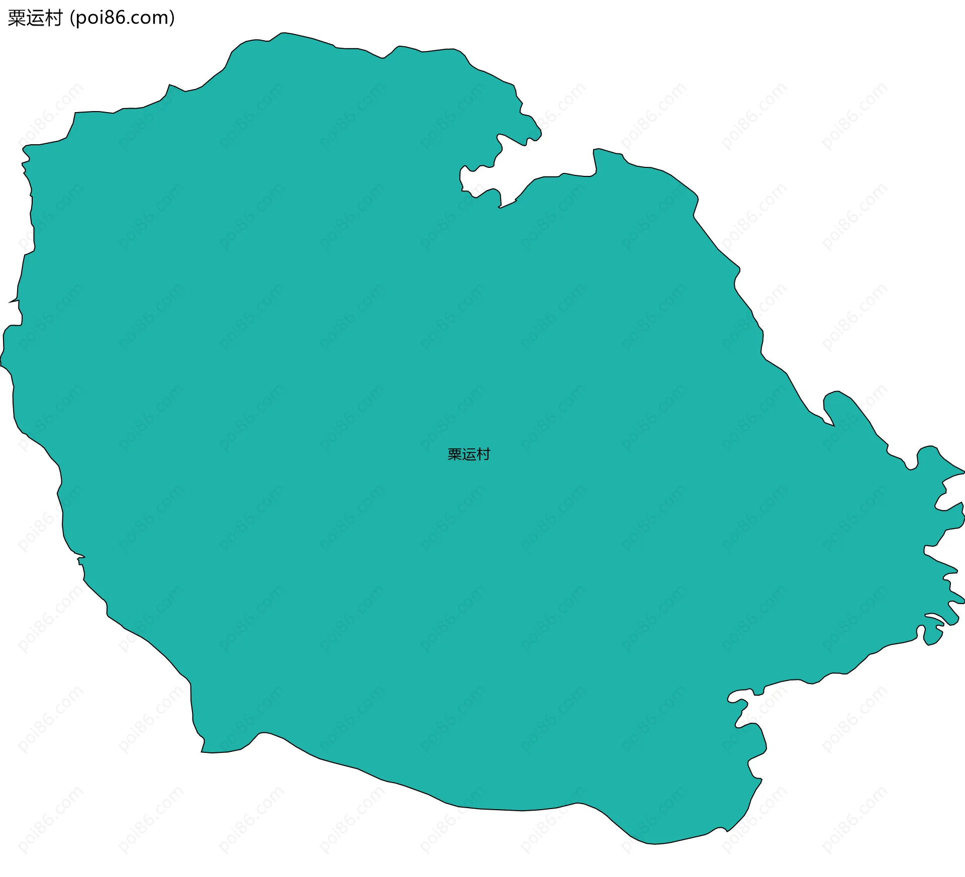 粟运村边界地图