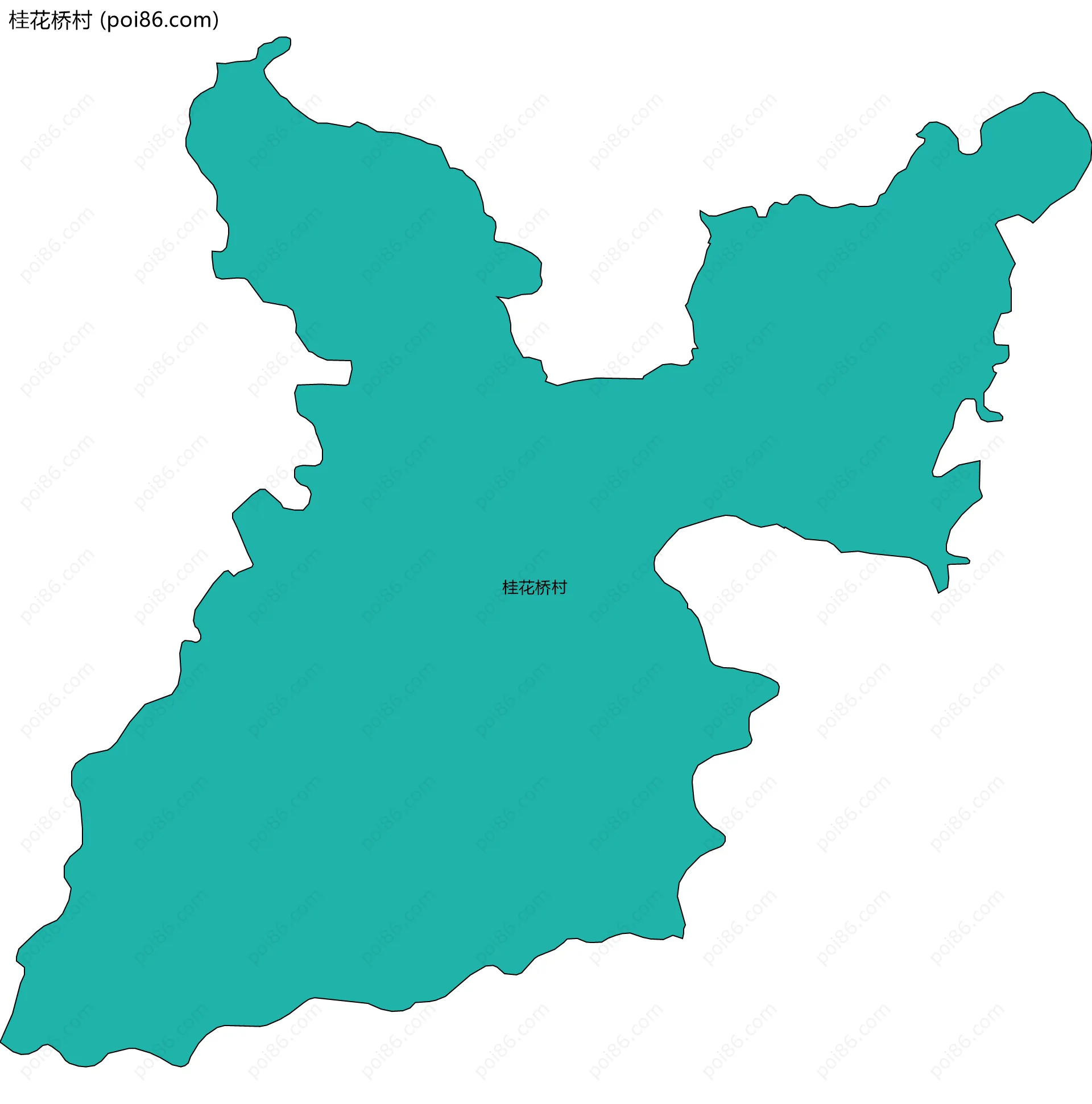 桂花桥村边界地图