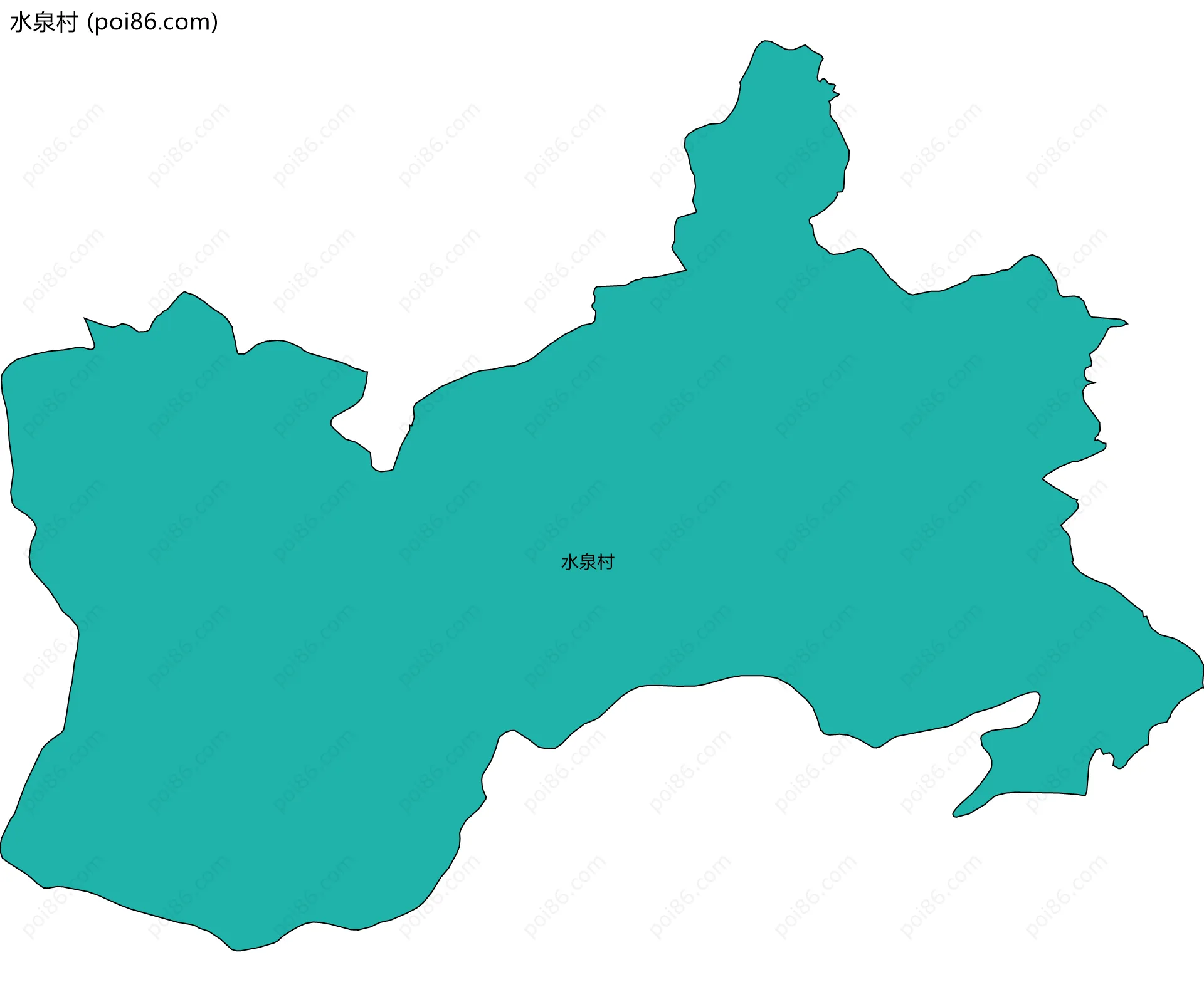 水泉村边界地图
